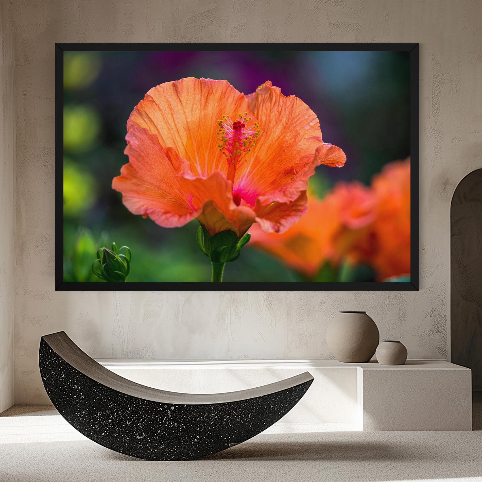 Leinwandbild Orange Wild Flower mockup 8