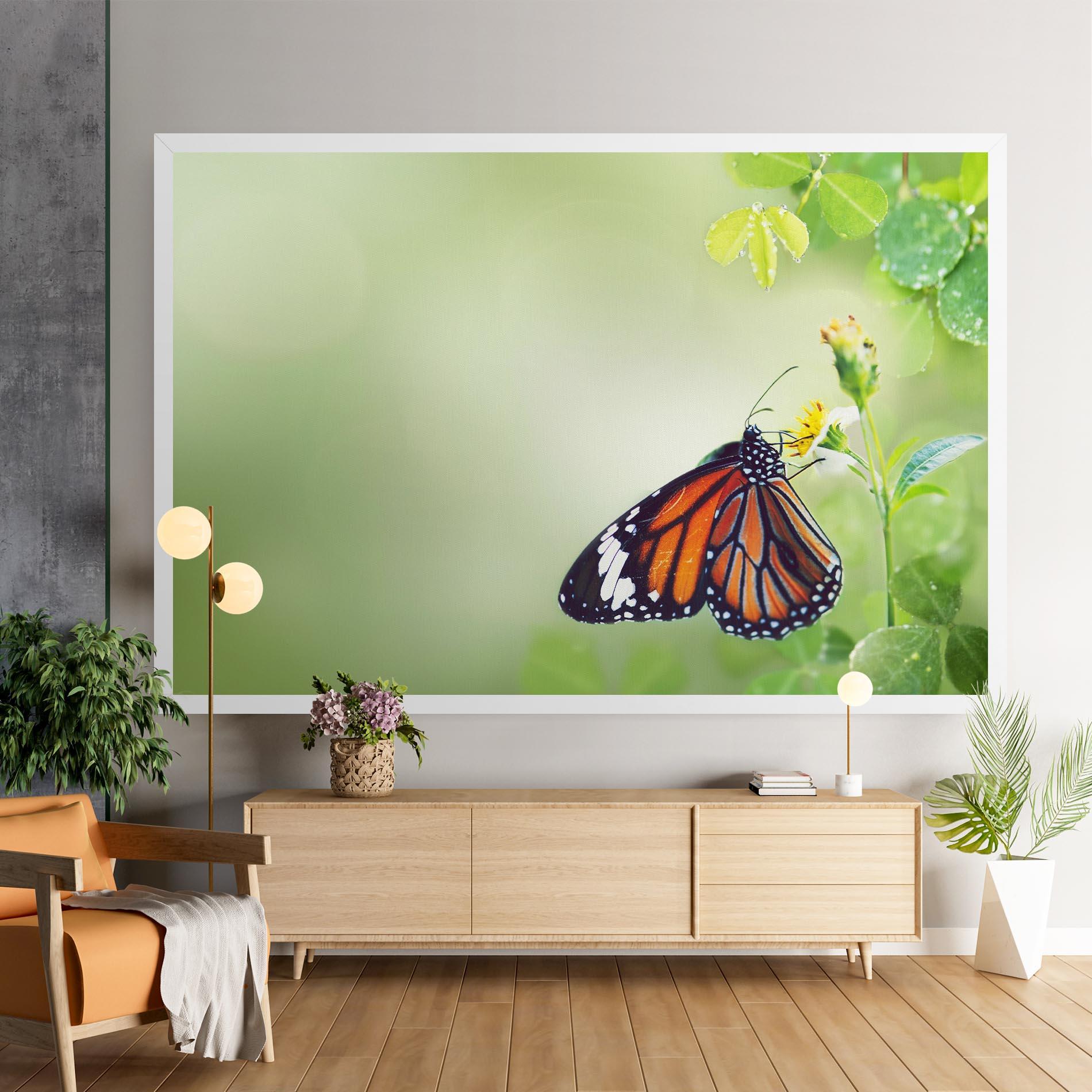 Leinwandbild Butterfly Wild Plant mockup 9
