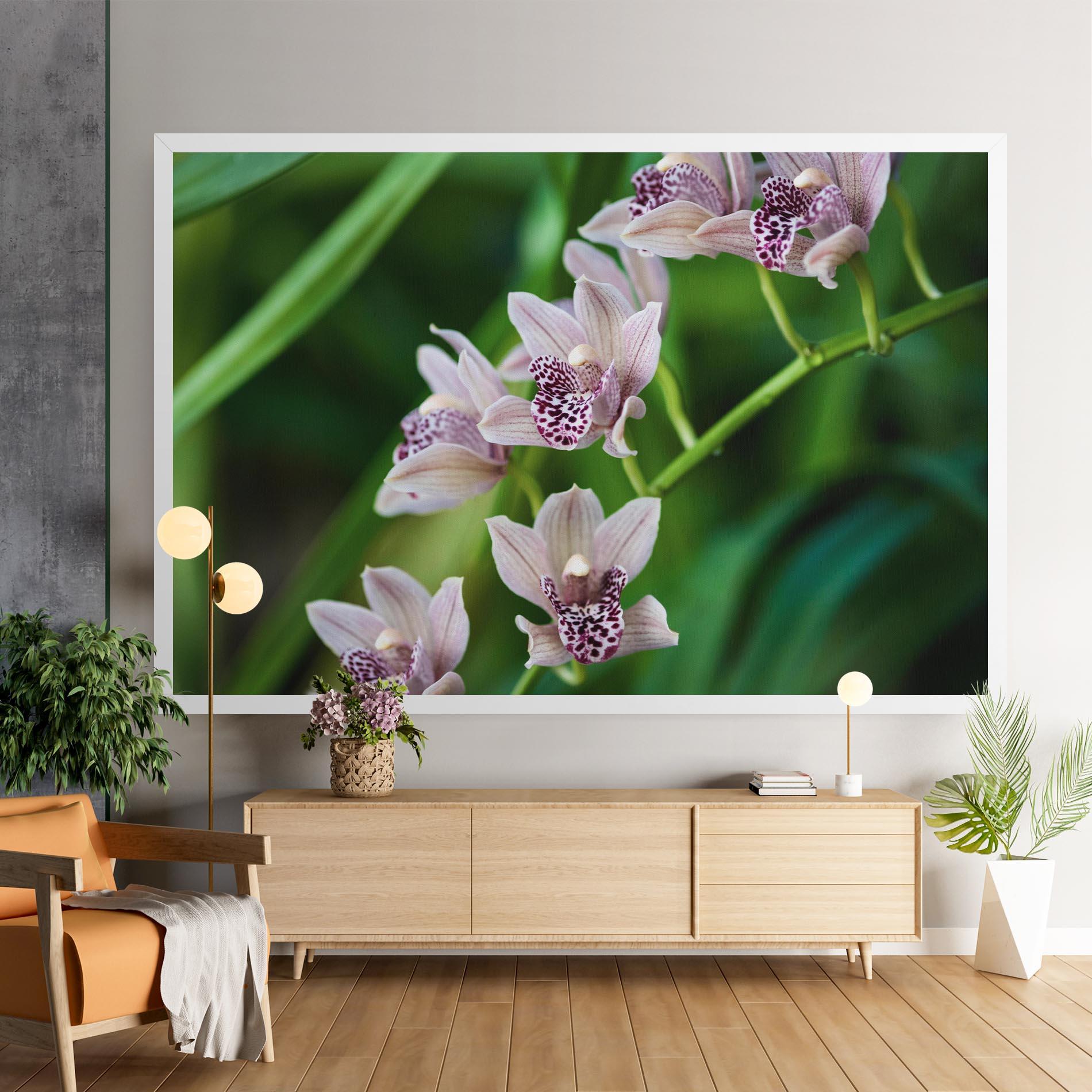 Leinwandbild Cymbidium Orchid mockup 9
