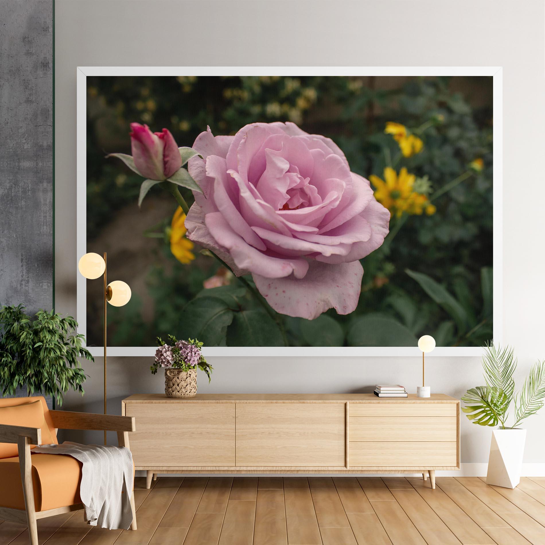 Leinwandbild Garden Pink Rose mockup 9