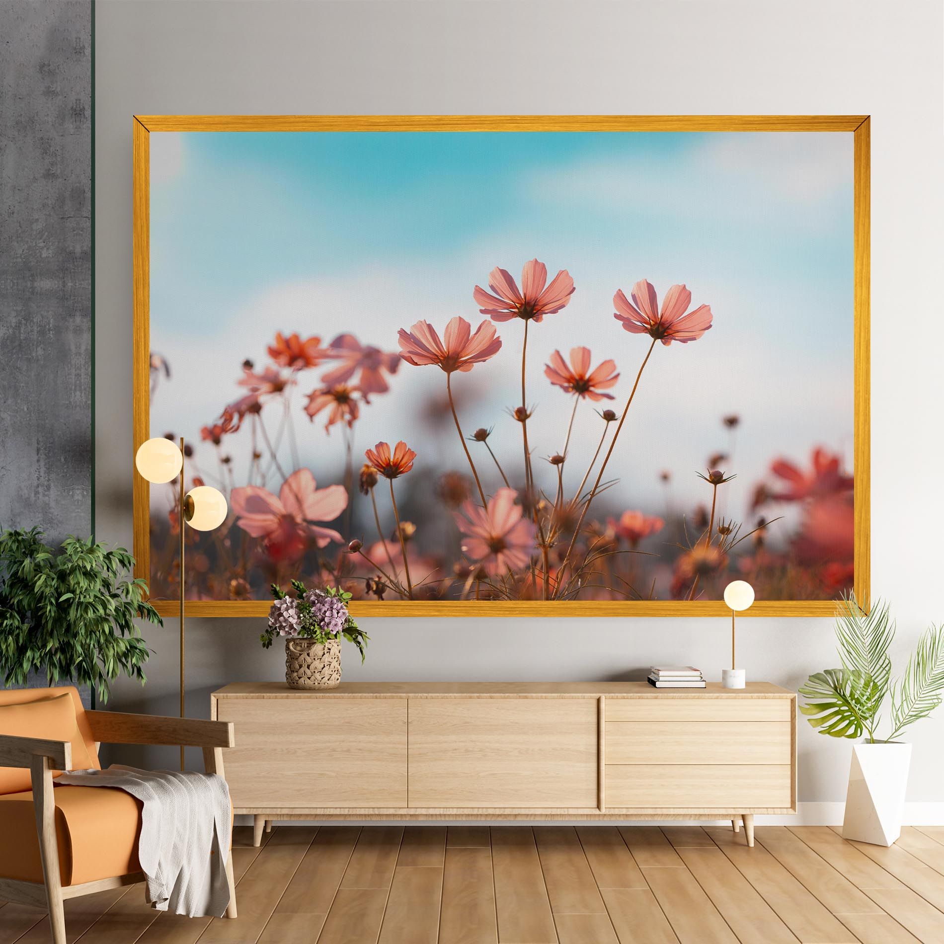 Cosmos Flowers Beautiful mockup 9