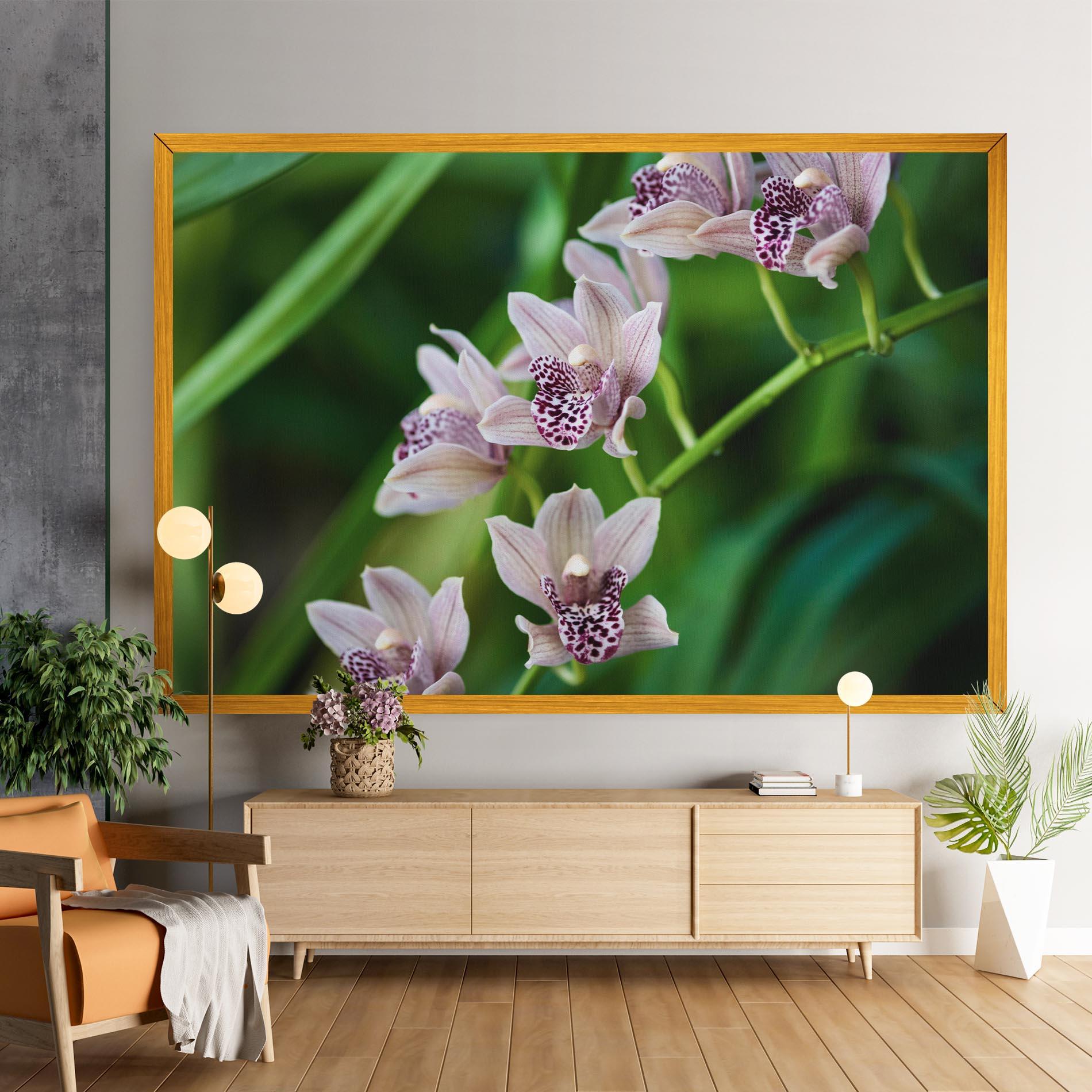 Leinwandbild Cymbidium Orchid mockup 9