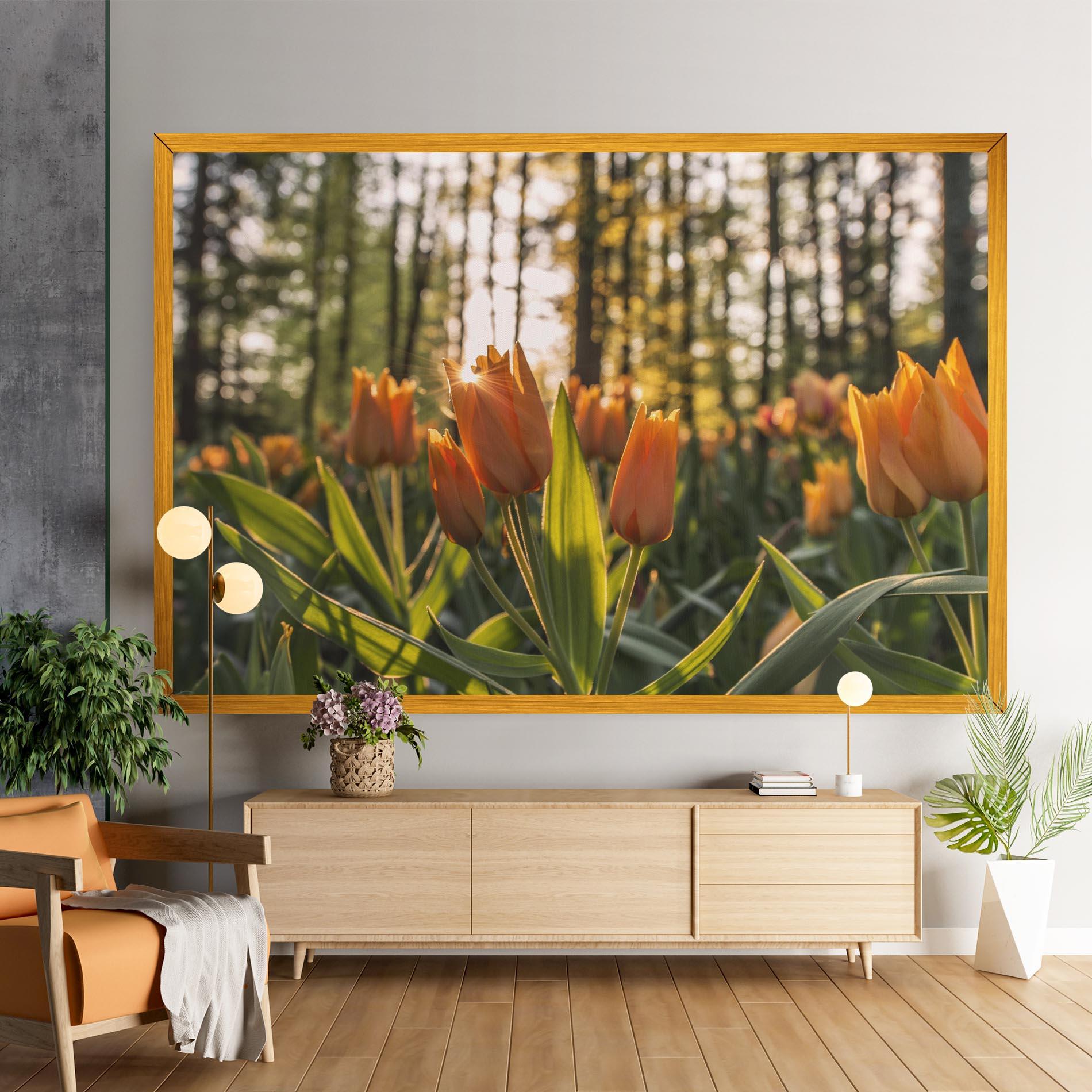Leinwandbild Forest Tulips mockup 9