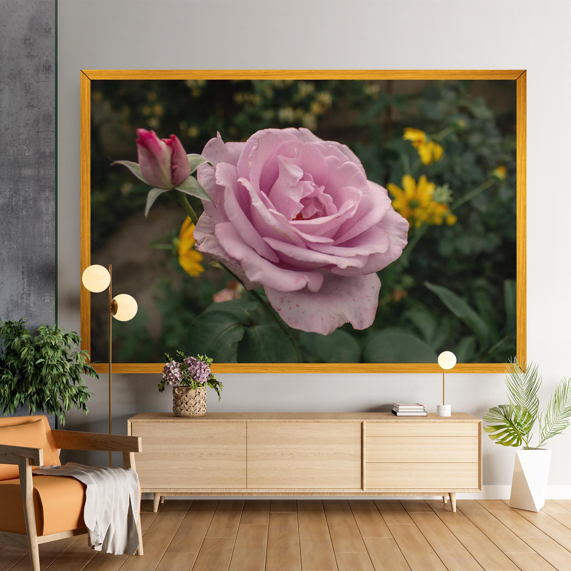 Leinwandbild Garden Pink Rose mockup 9
