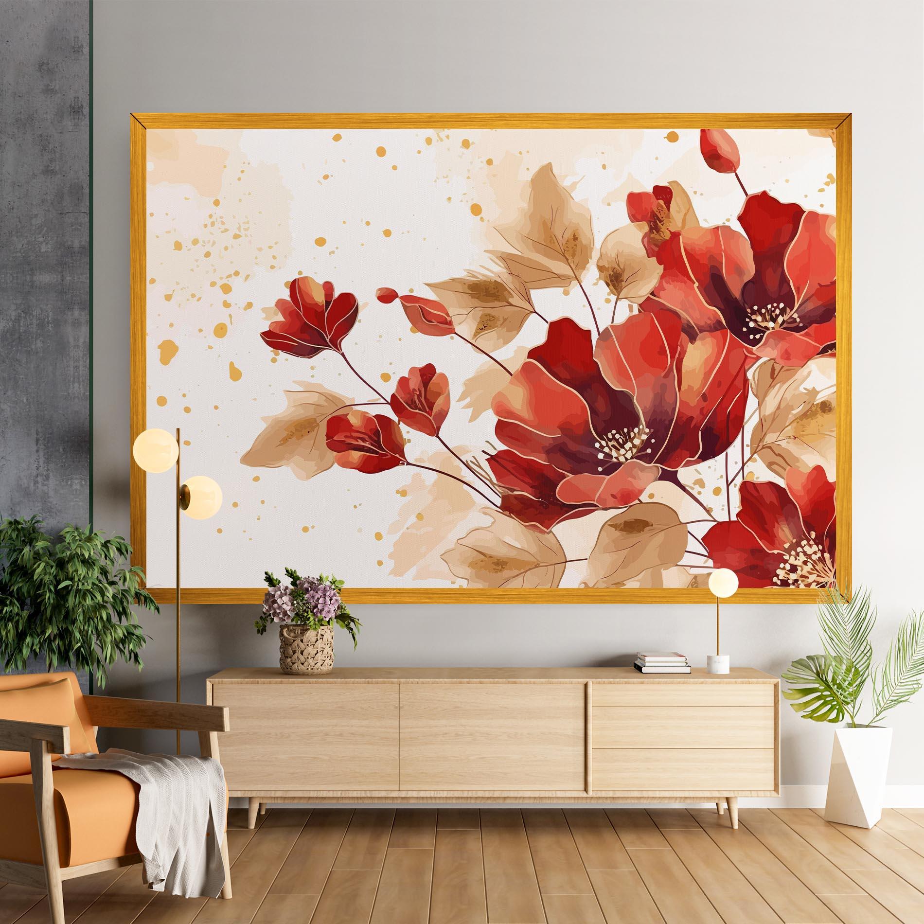 Leinwandbild Red Wild Gold mockup 9