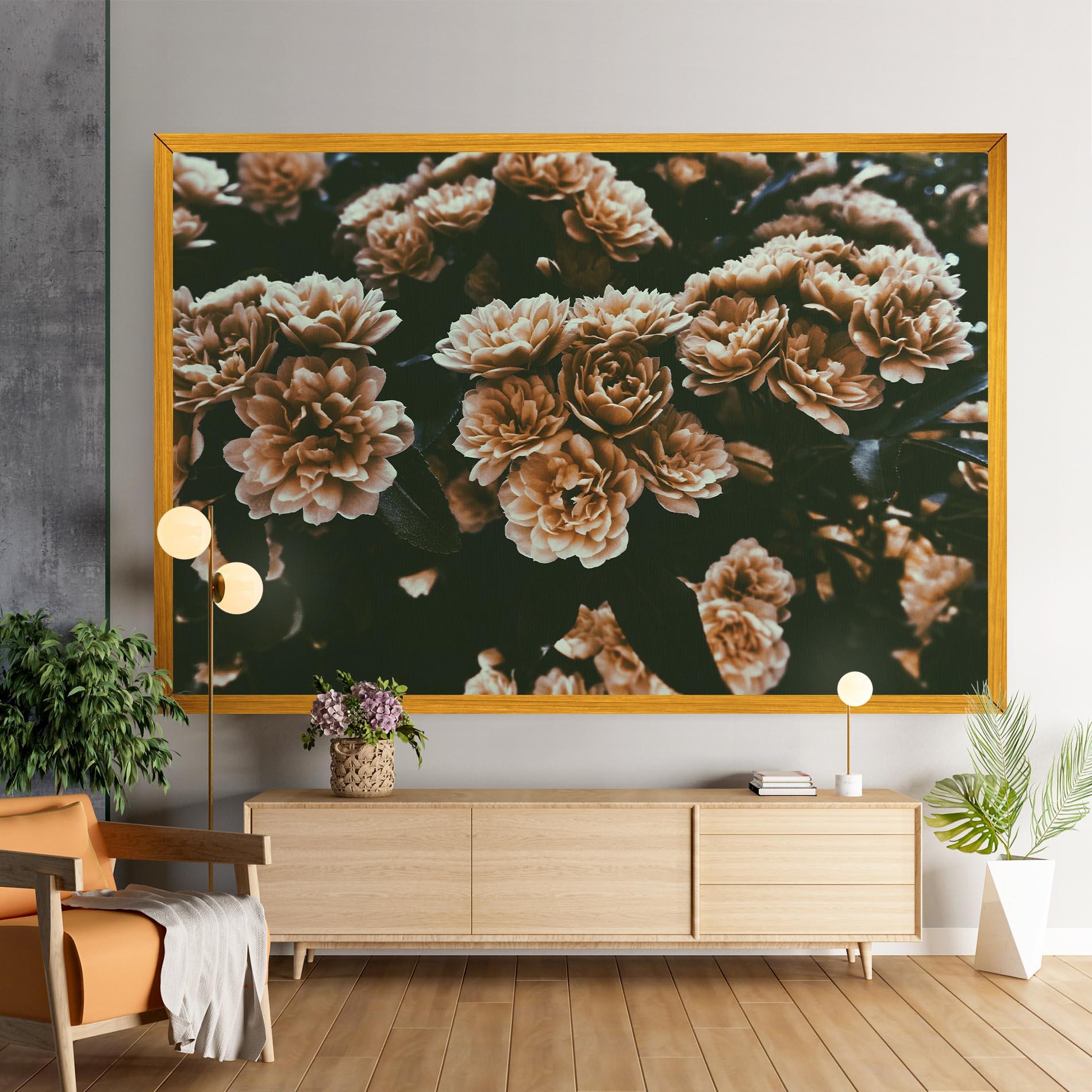 Leinwandbild Wild Cream Flower mockup 9