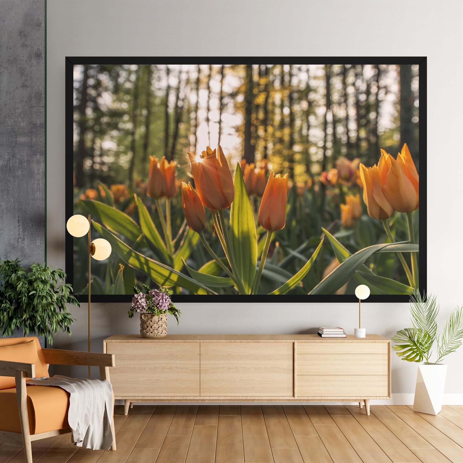 Leinwandbild Forest Tulips mockup 9