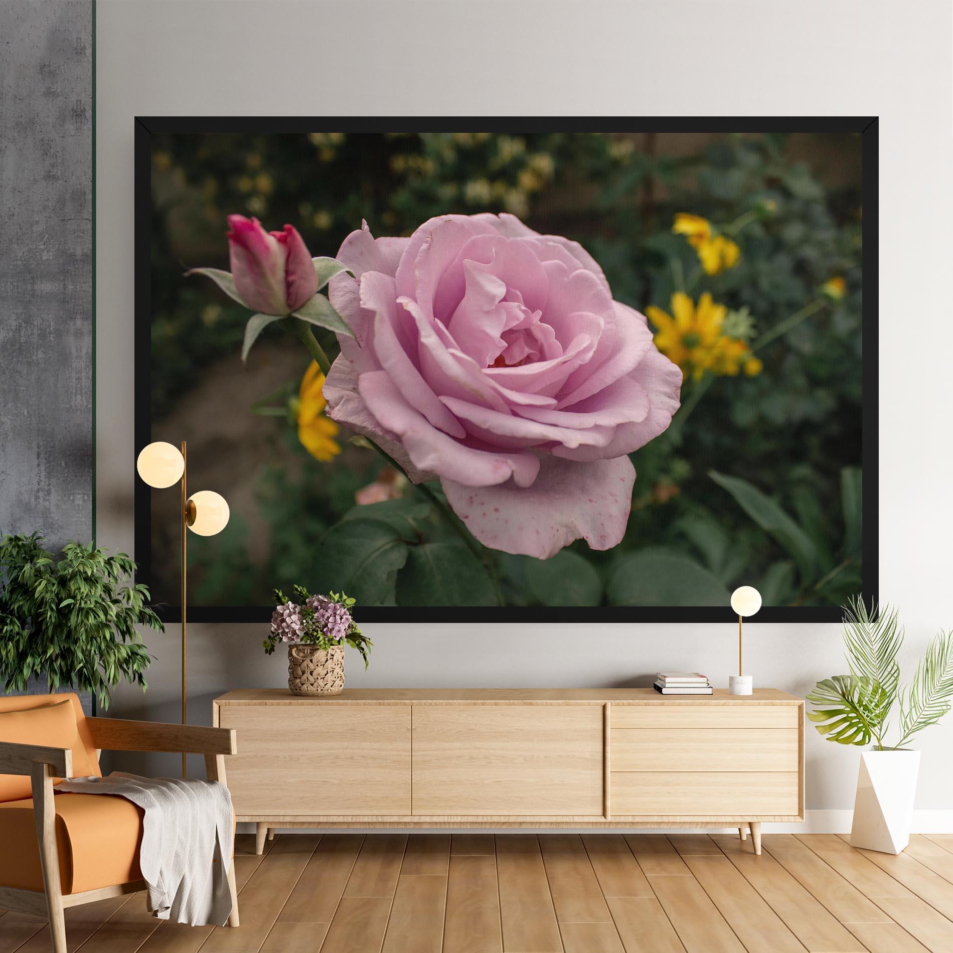 Leinwandbild Garden Pink Rose mockup 9
