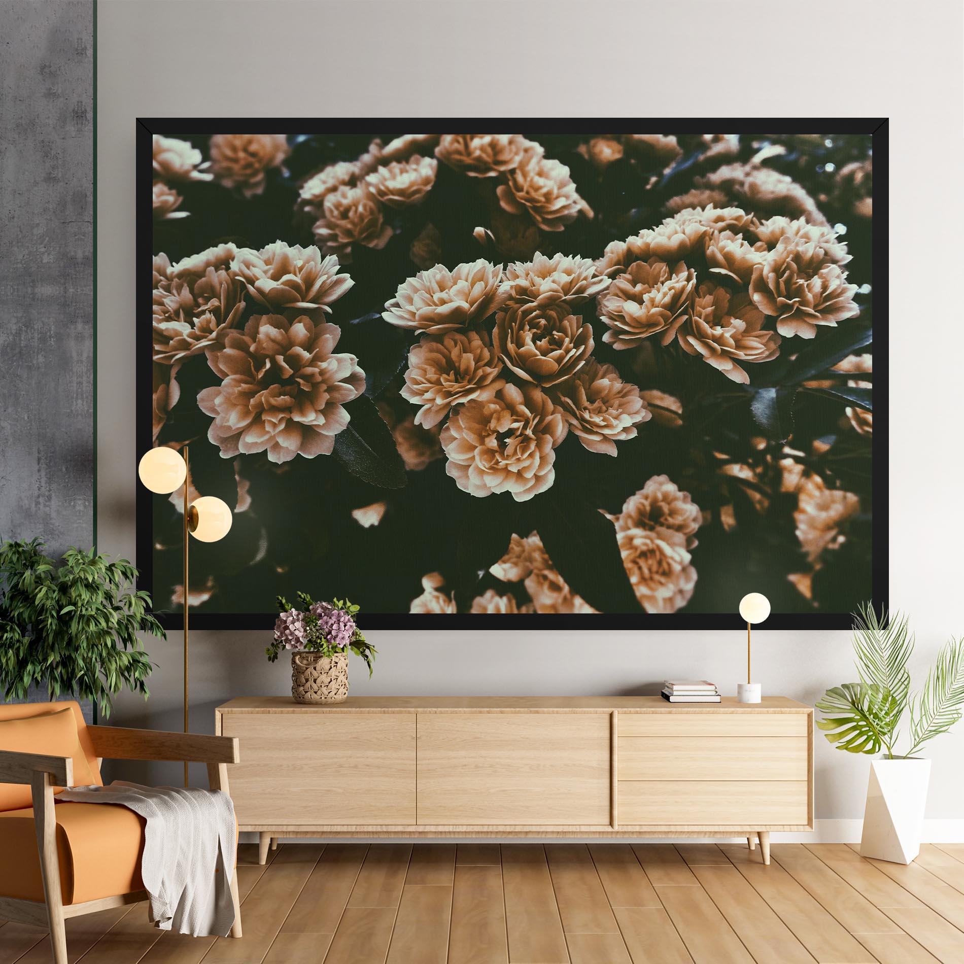 Leinwandbild Wild Cream Flower mockup 9