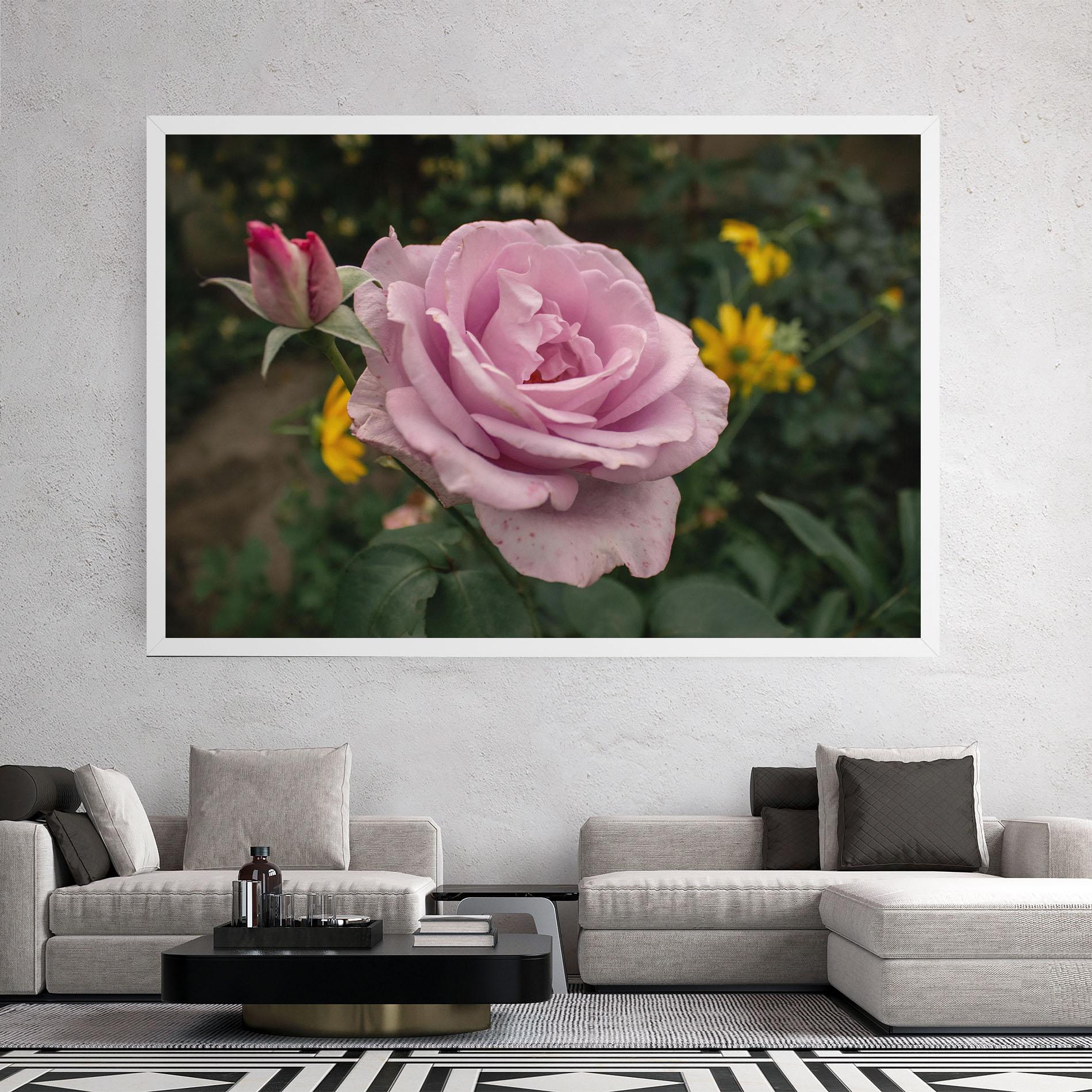 Leinwandbild Garden Pink Rose mockup 2