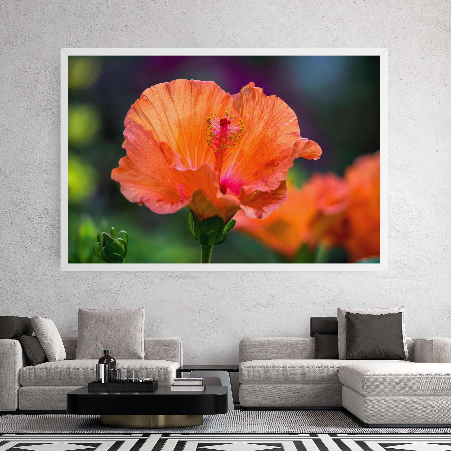 Leinwandbild Orange Wild Flower mockup 2