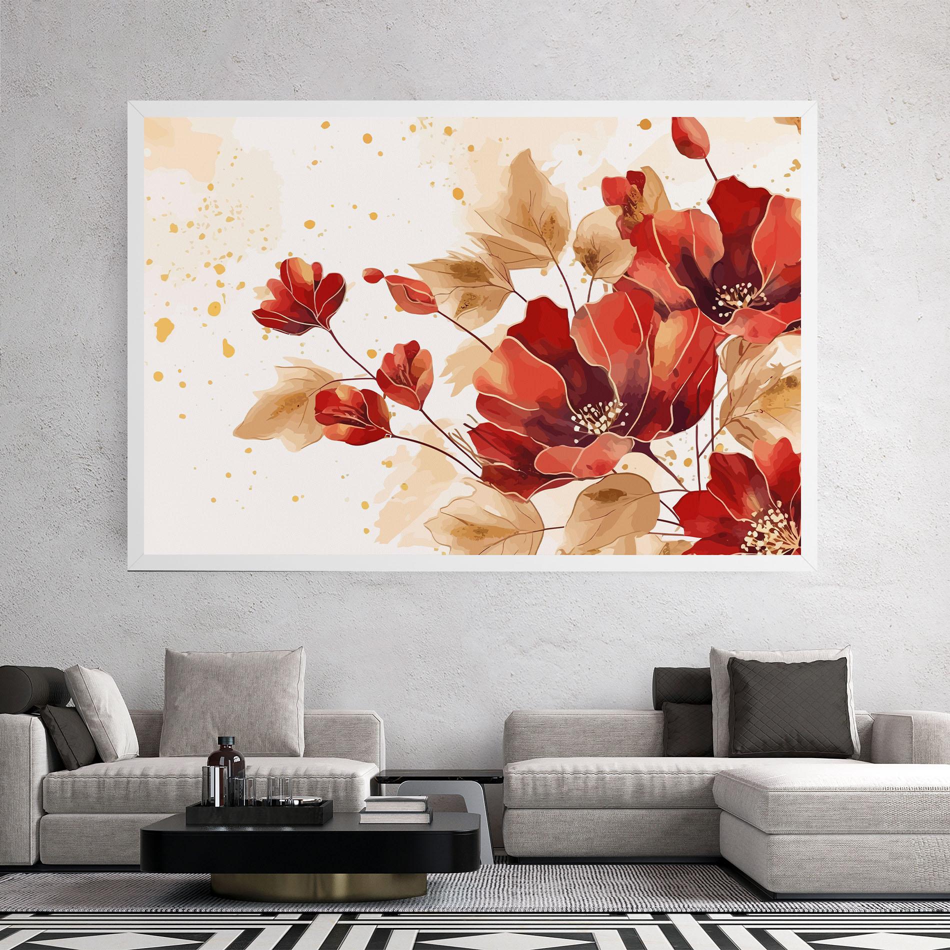 Leinwandbild Red Wild Gold mockup 2