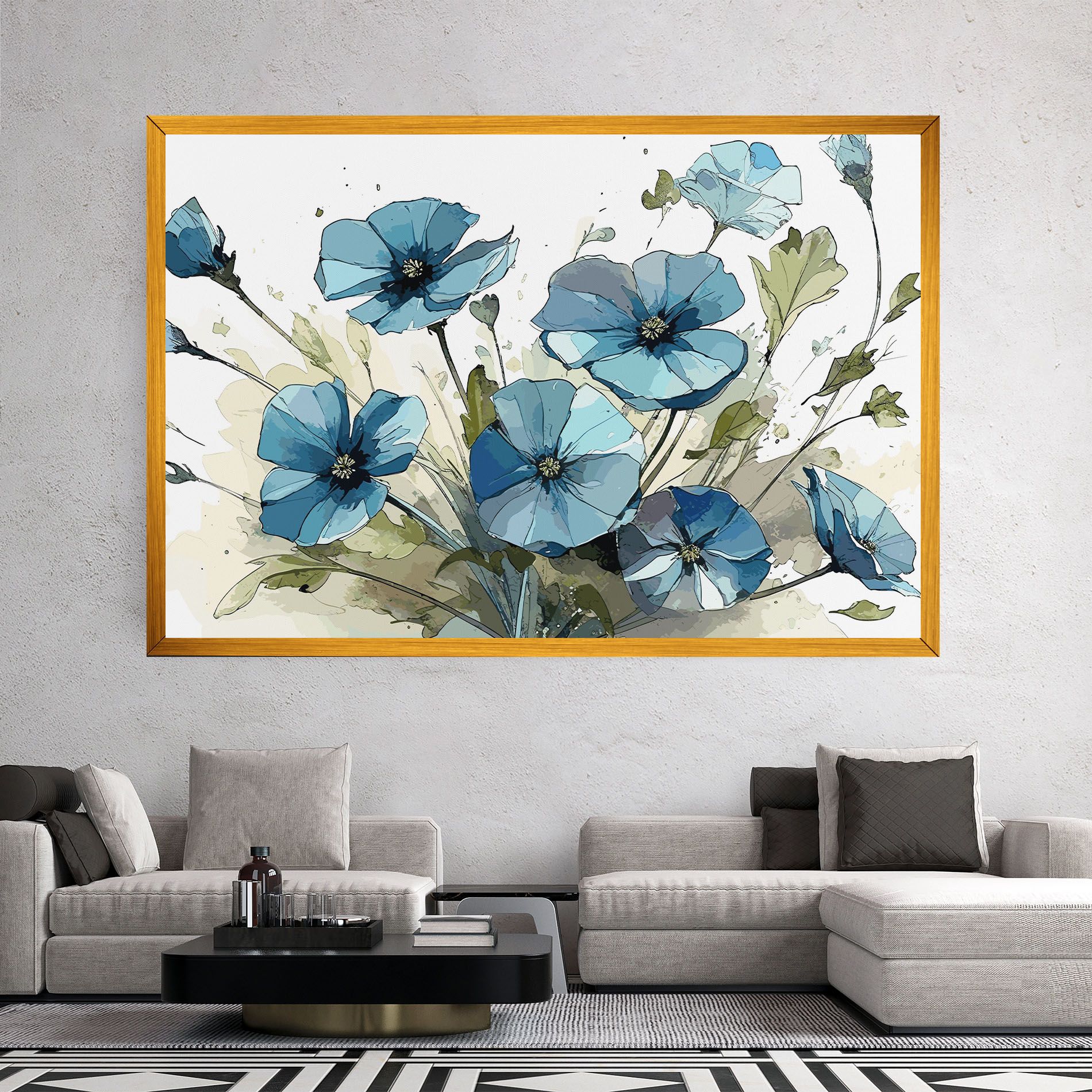 Blue Wild Plant mockup 2