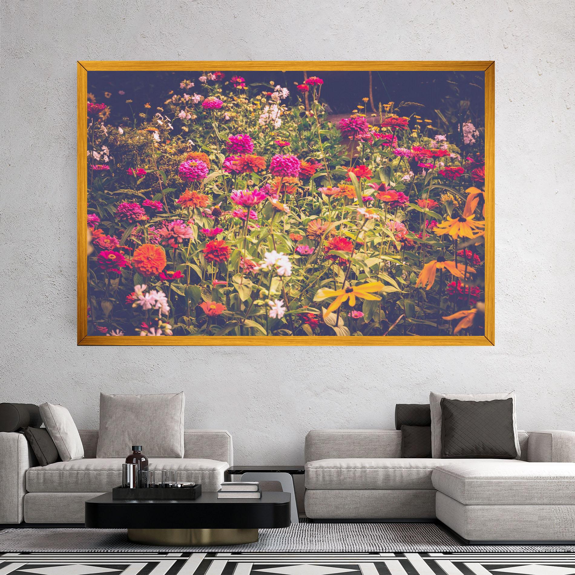 Leinwandbild Colorful Wild Field mockup 2