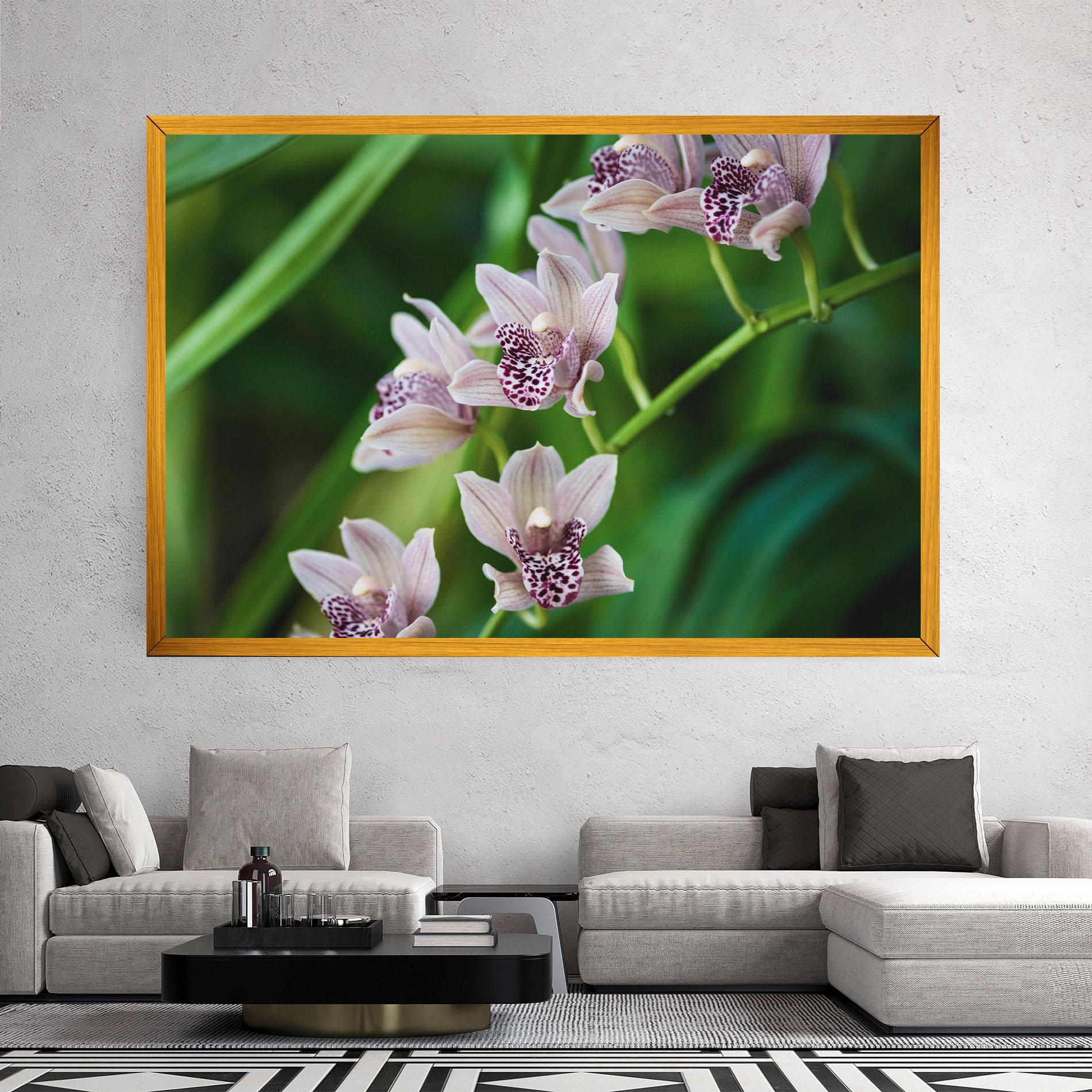 Leinwandbild Cymbidium Orchid mockup 2
