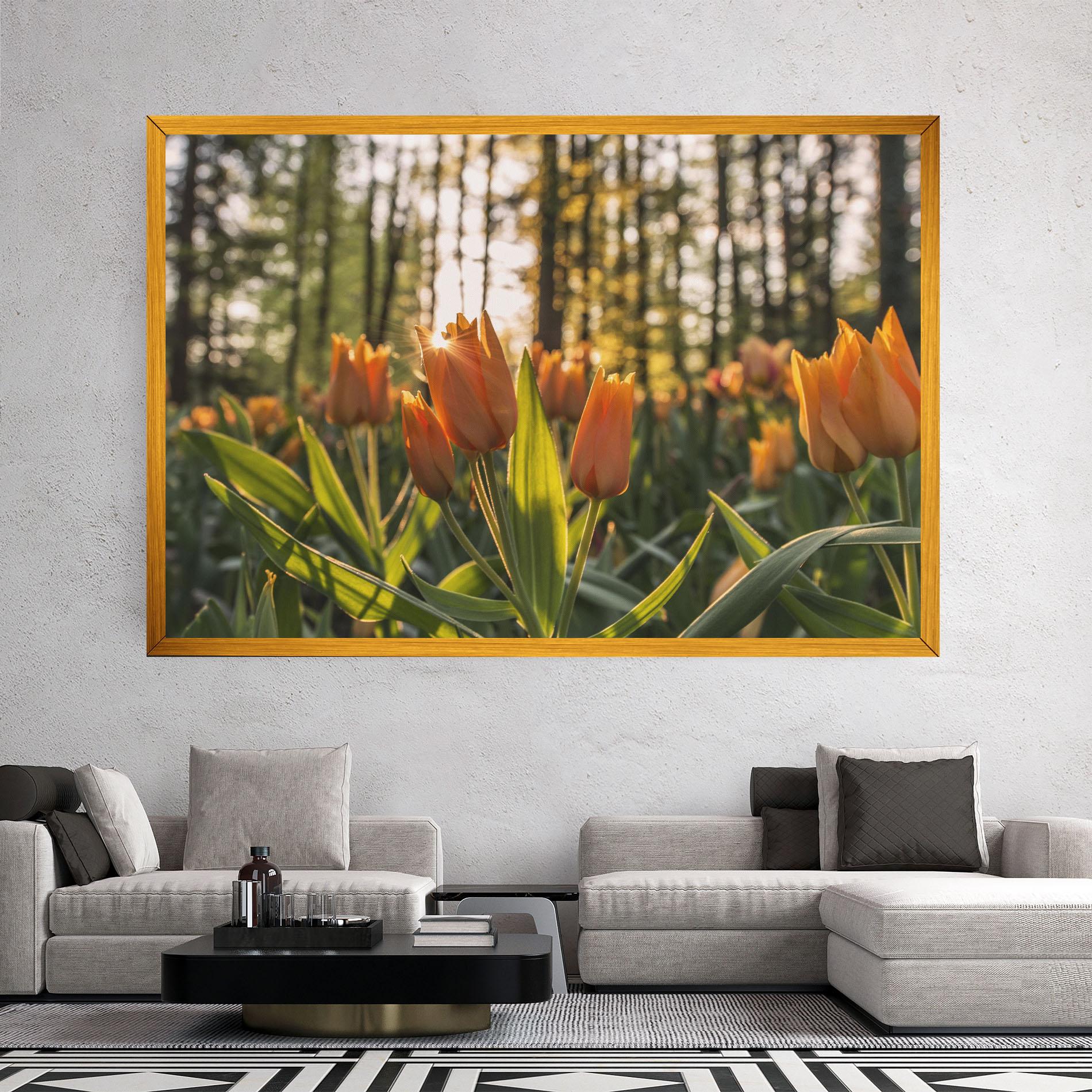Leinwandbild Forest Tulips mockup 2