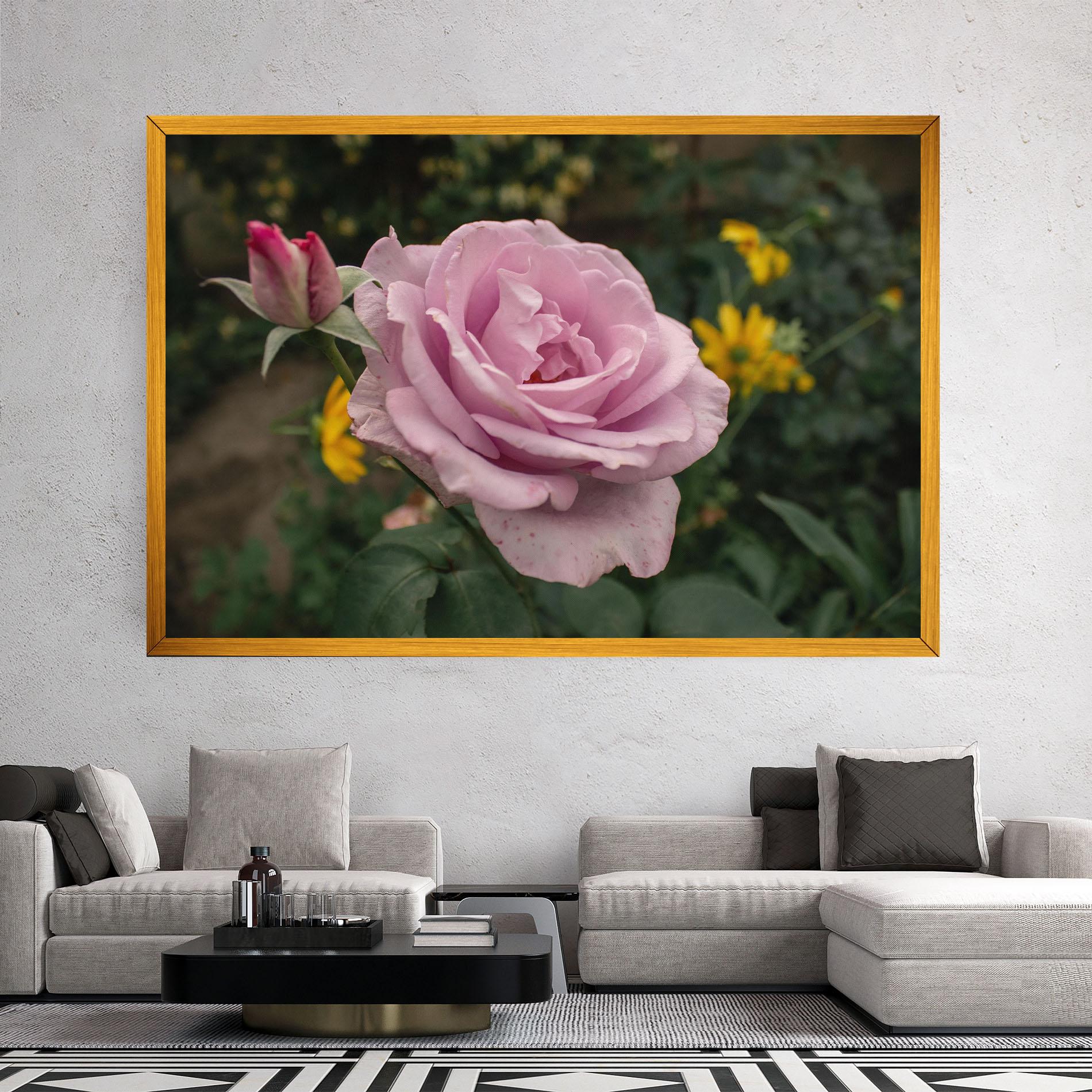 Leinwandbild Garden Pink Rose mockup 2