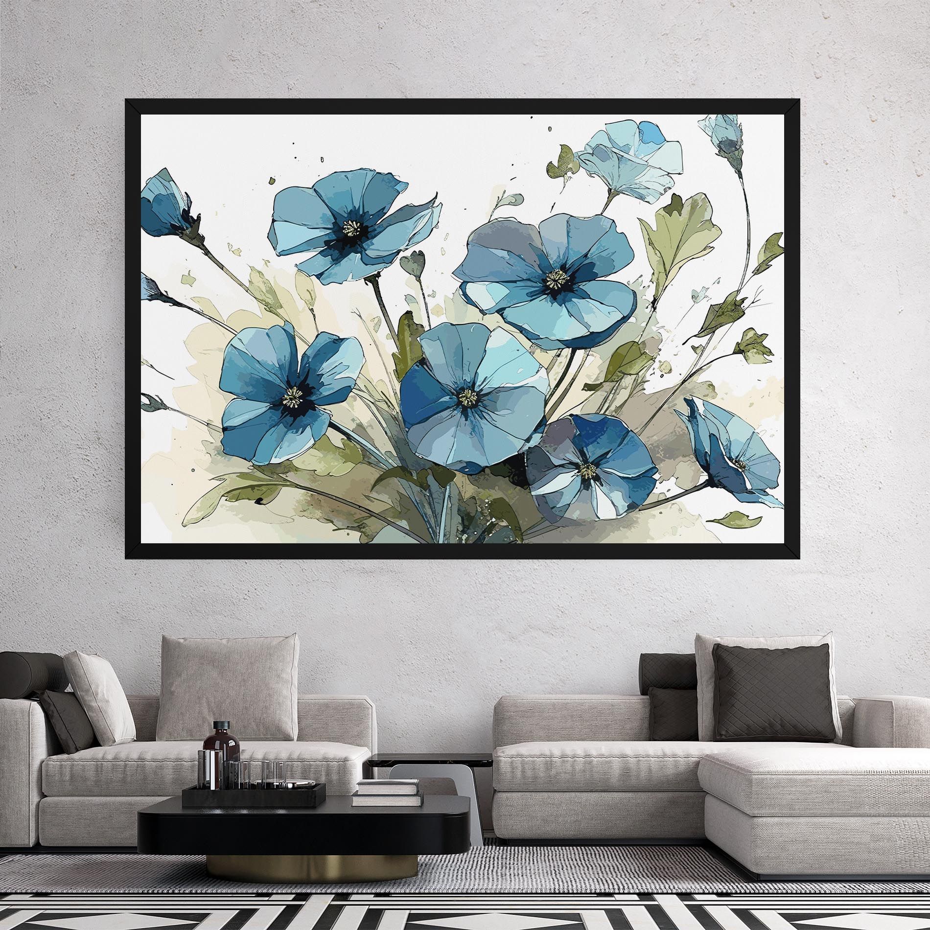 Blue Wild Plant mockup 2