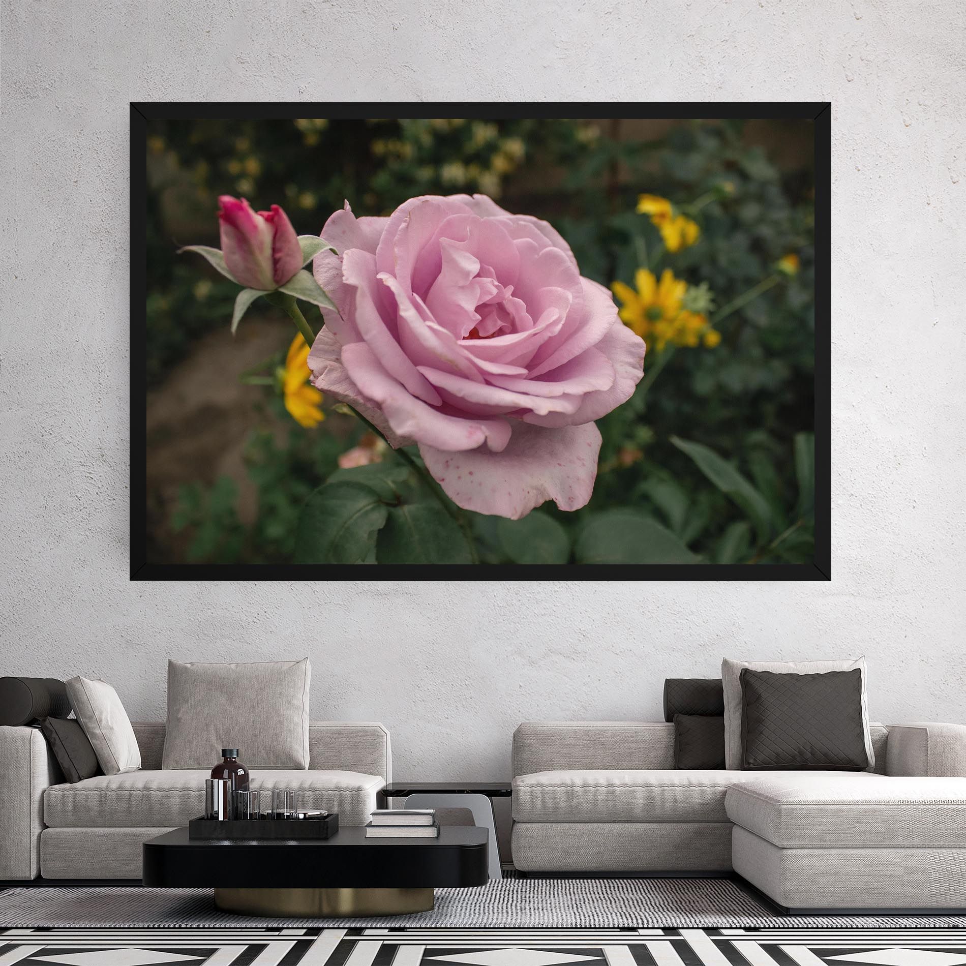 Garden Pink Rose mockup 2