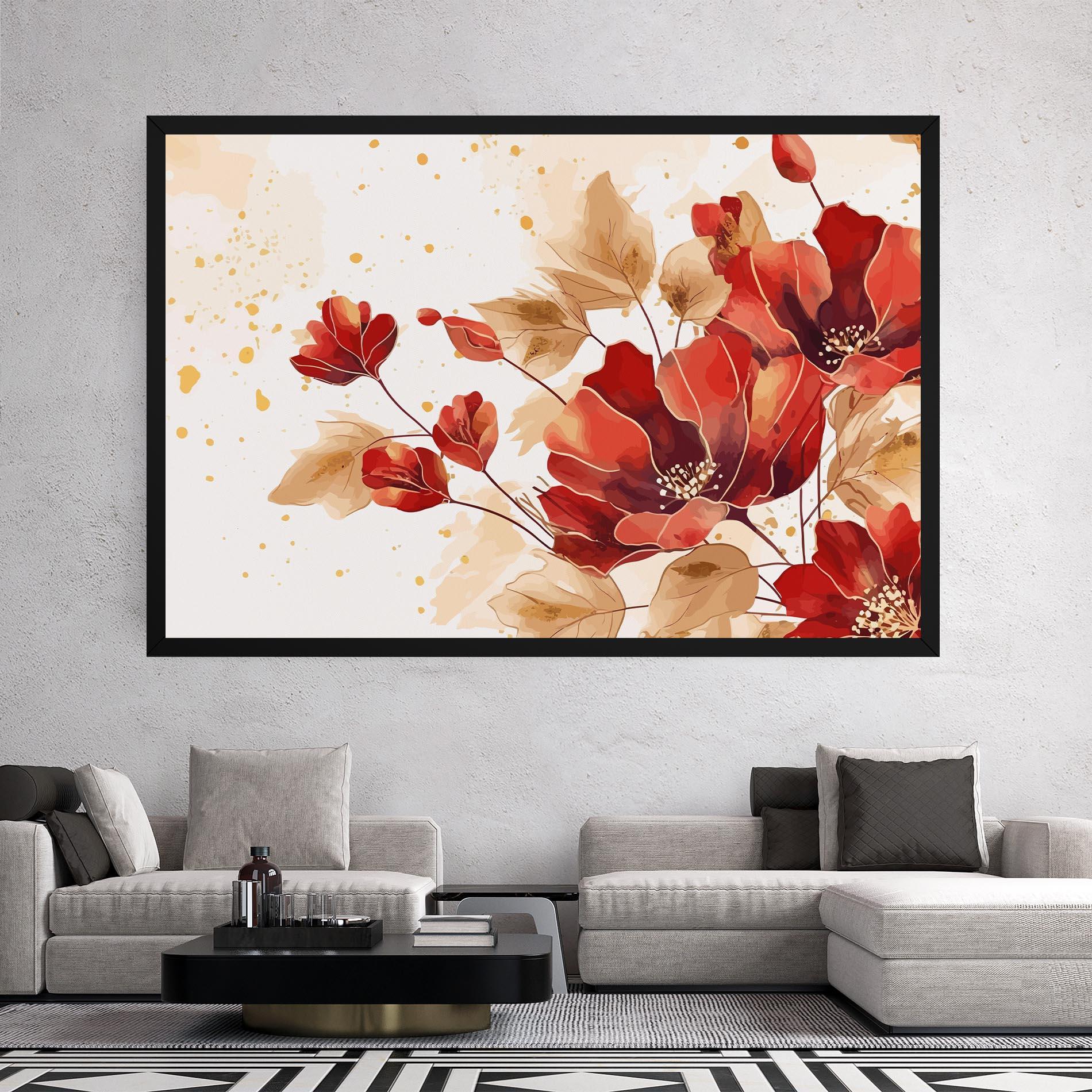 Leinwandbild Red Wild Gold mockup 2