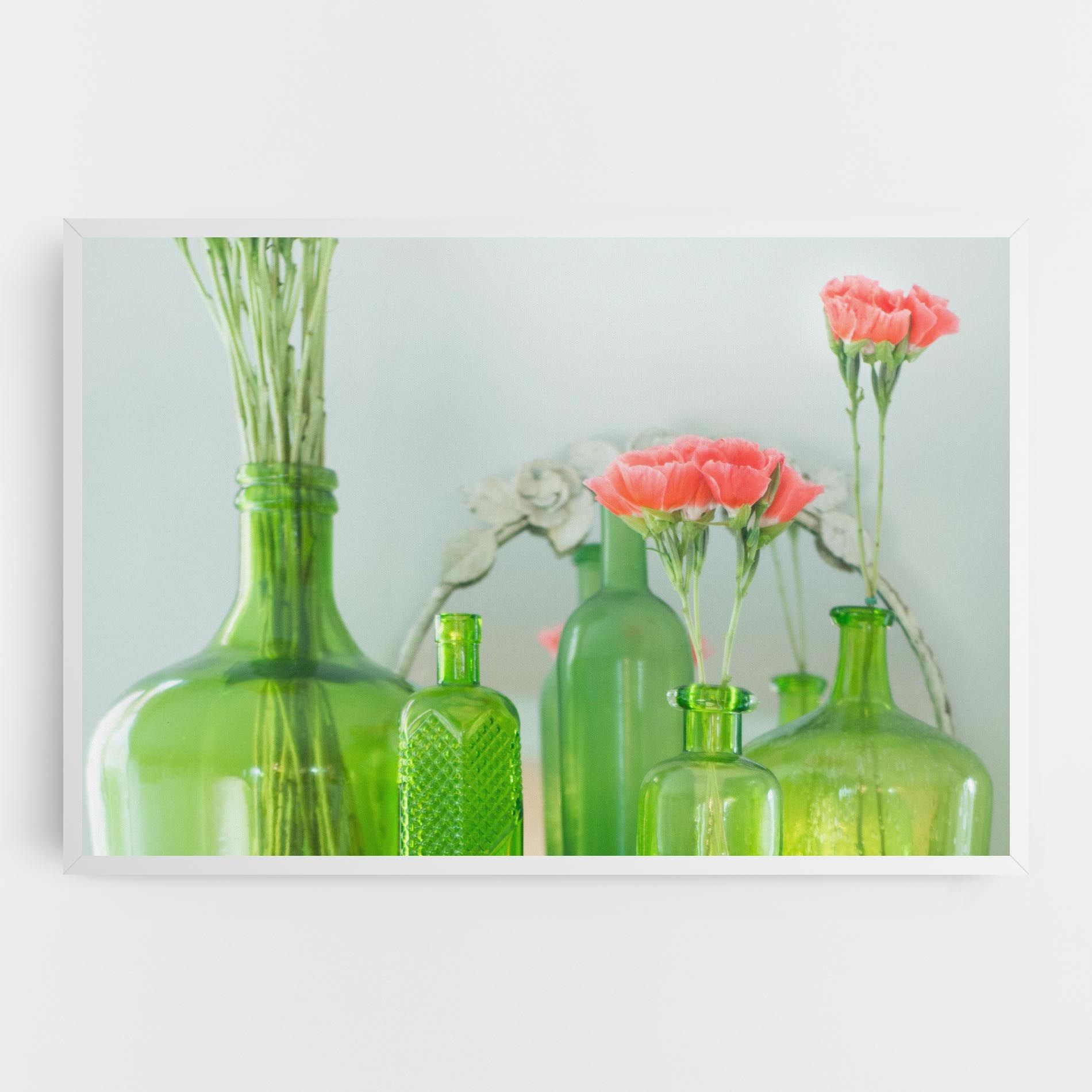 Green Vase Flowers mockup 0