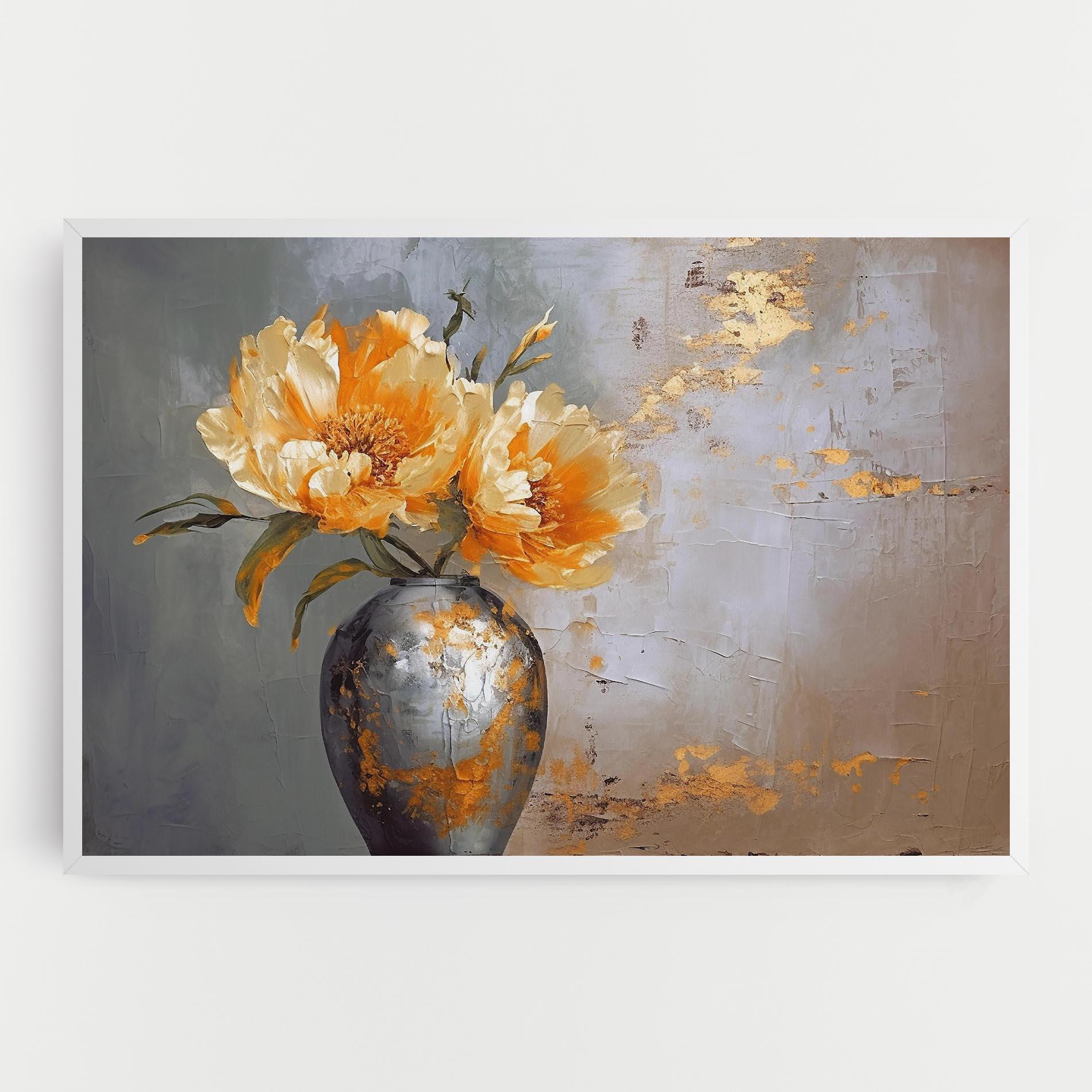 Leinwandbild Grey Painting Vase mockup 0