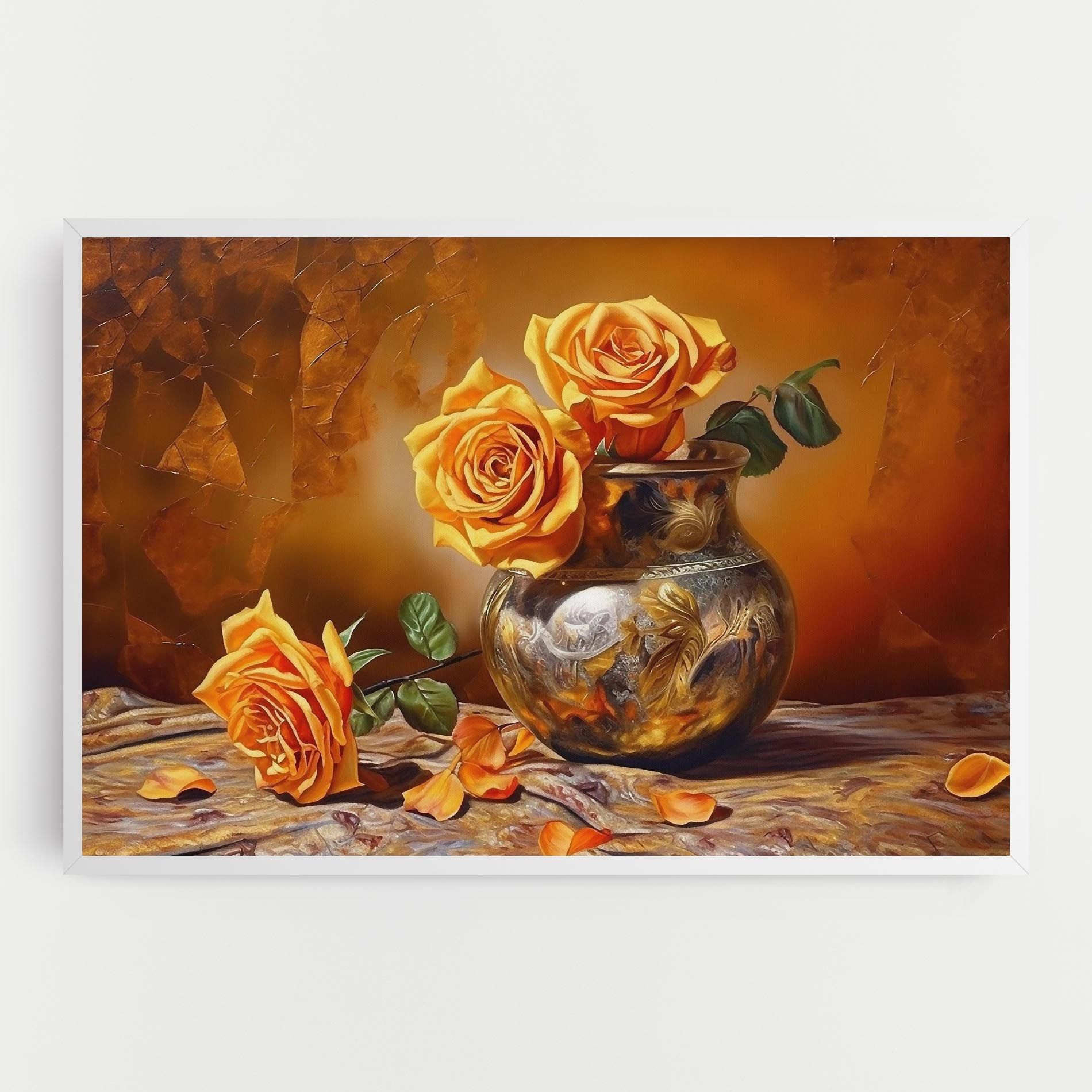 Orange Roses Vase mockup 0