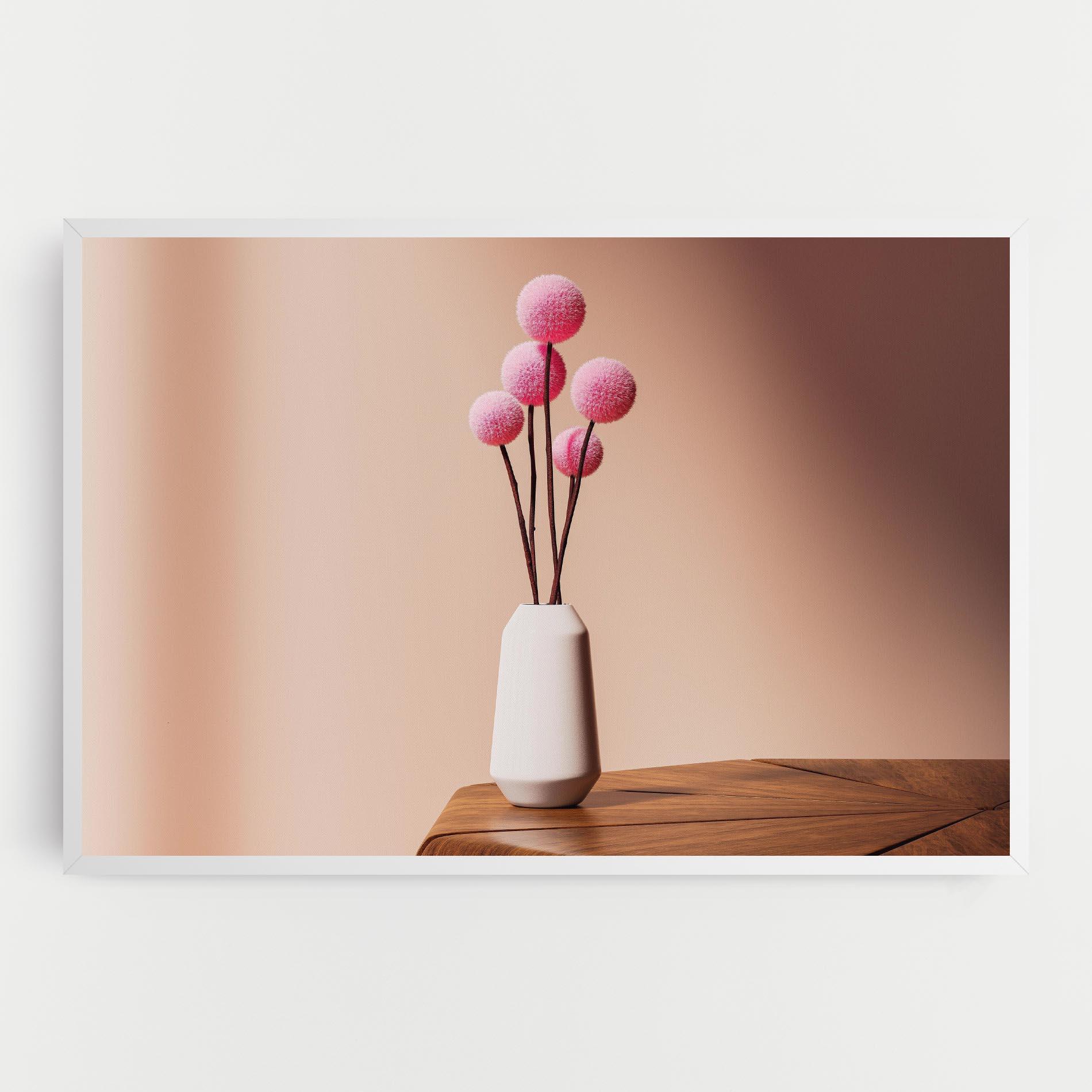 Leinwandbild Pink Circle Vase mockup 0