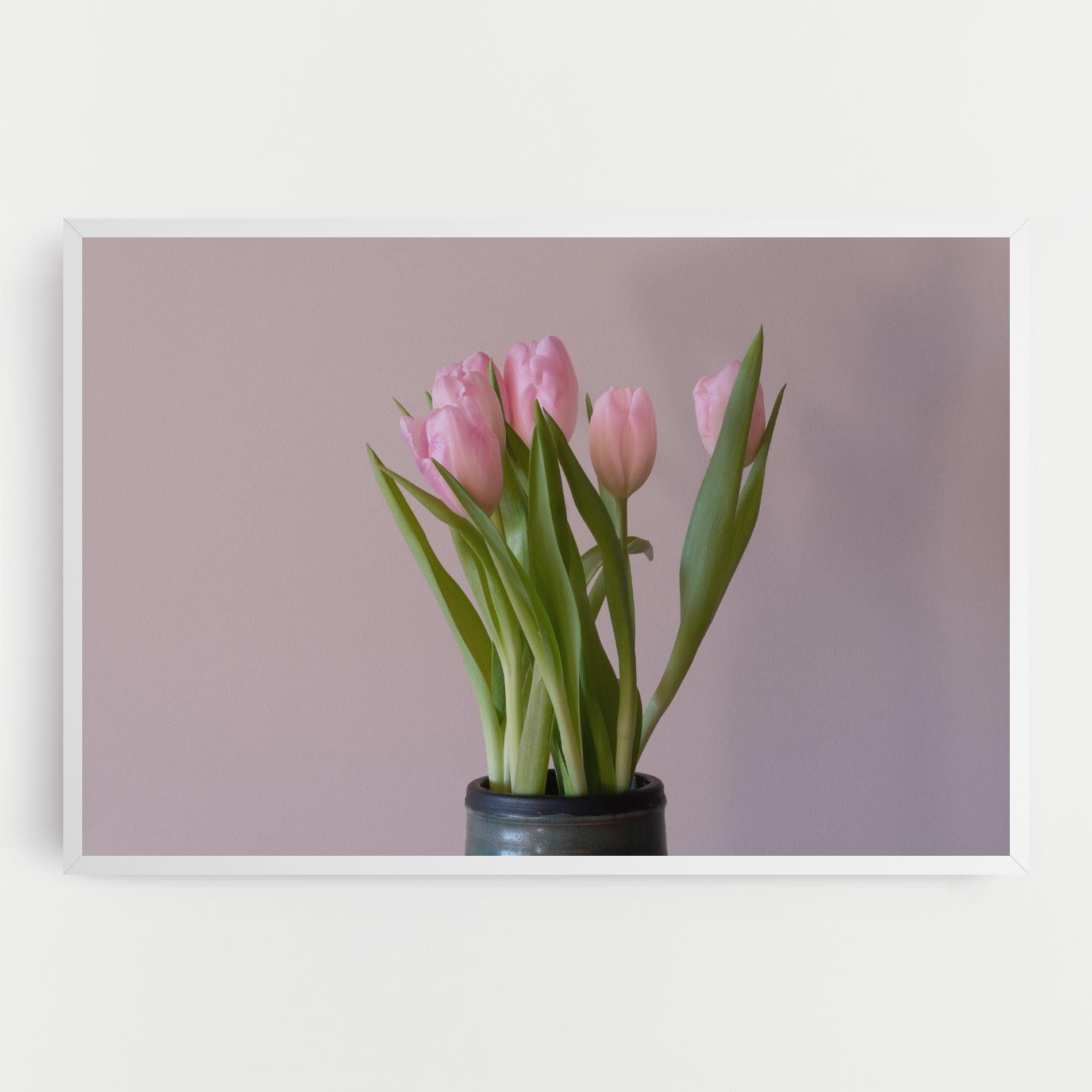 Pink Tulips Vase mockup 0