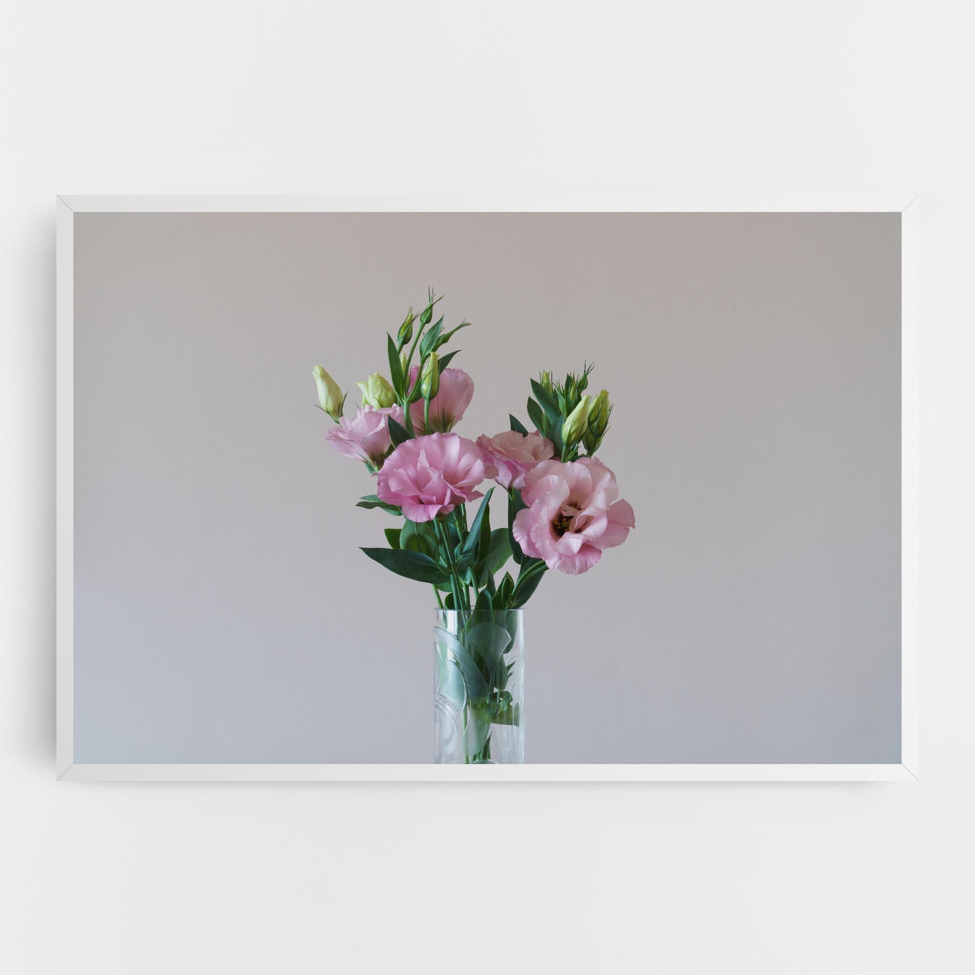 Leinwandbild Pretty Pink Flower Vase mockup 0