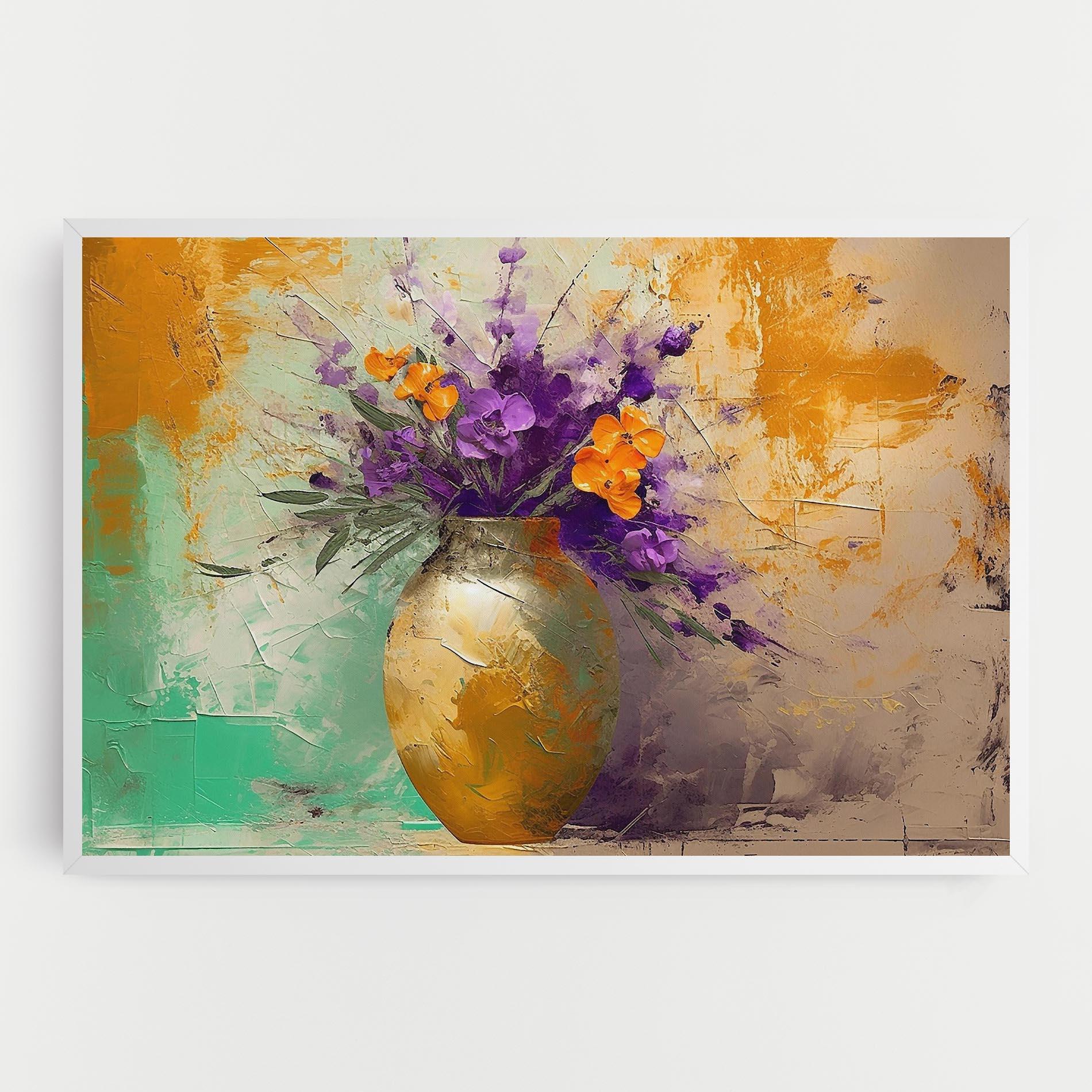 Leinwandbild Purple Orange Plant Vase mockup 0
