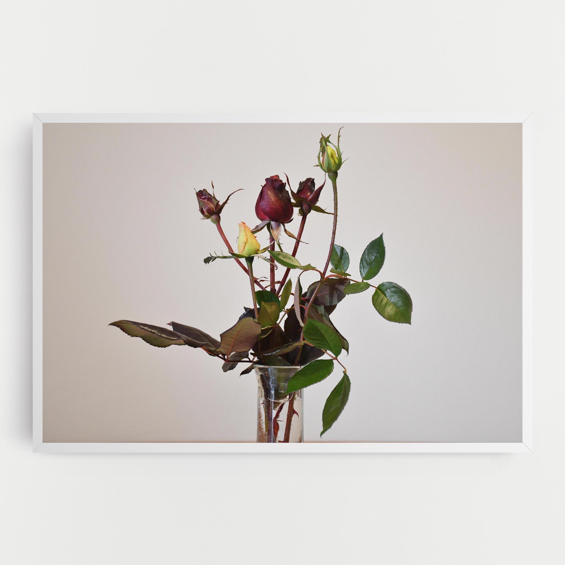 Leinwandbild Roses Vase mockup 0