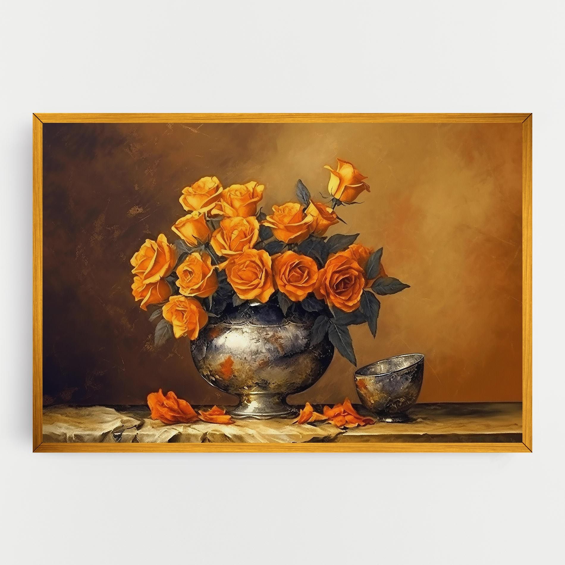 Orange Rose Vase mockup 0