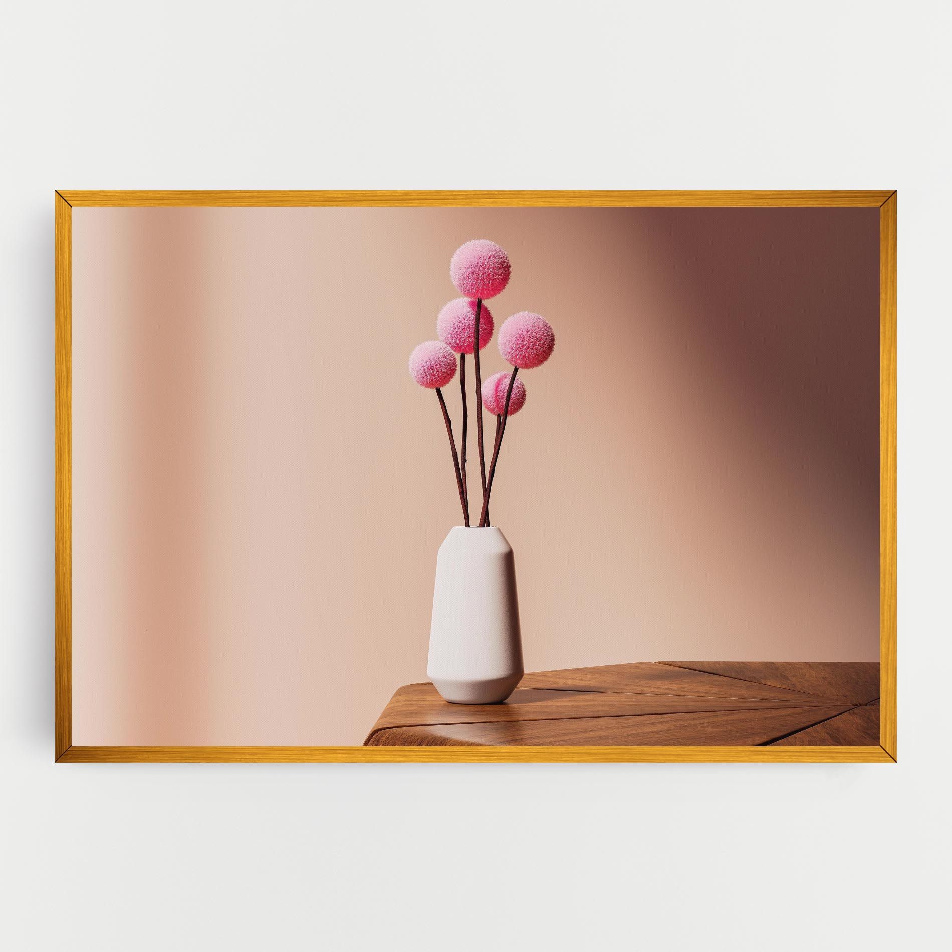 Pink Circle Vase mockup 0