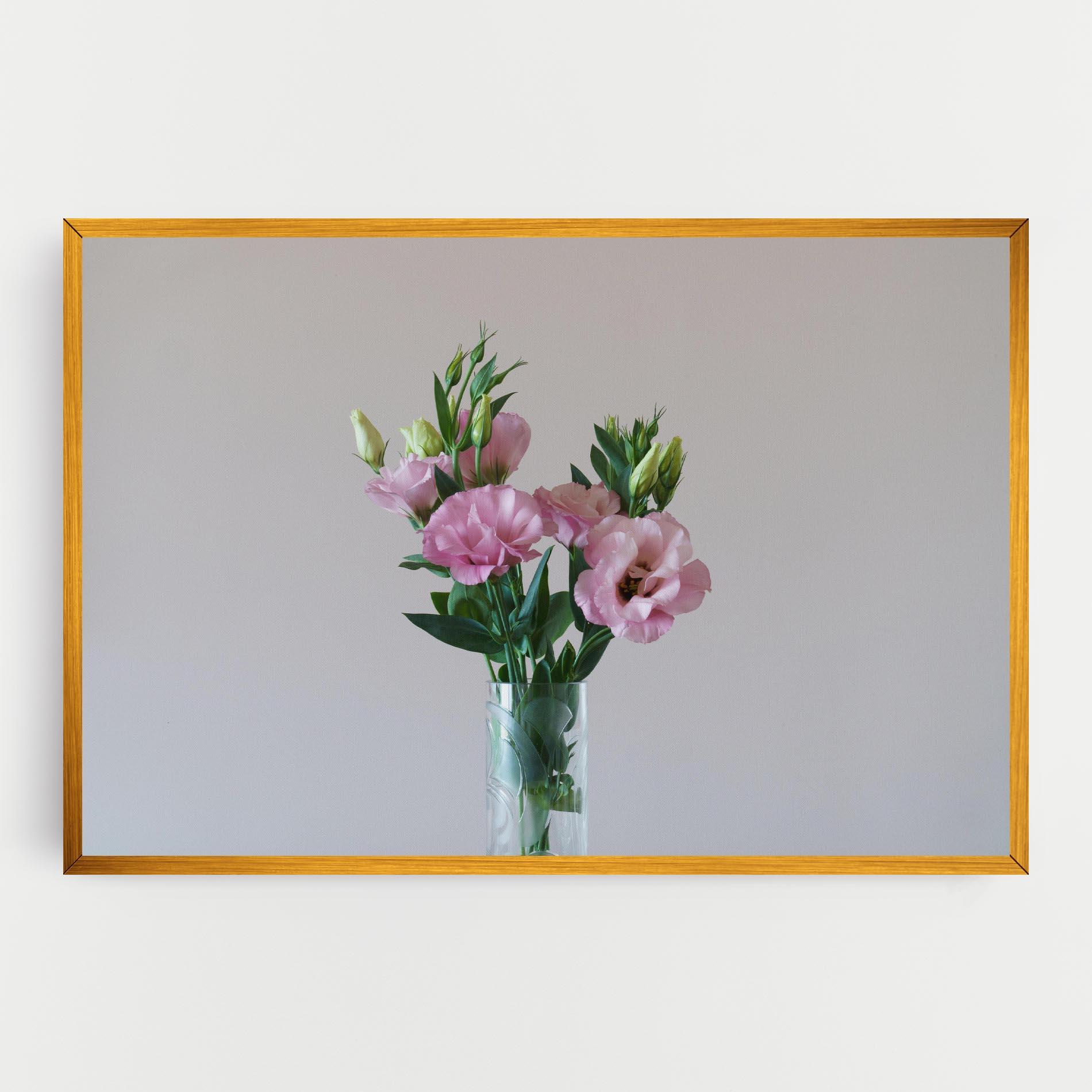 Leinwandbild Pretty Pink Flower Vase mockup 0