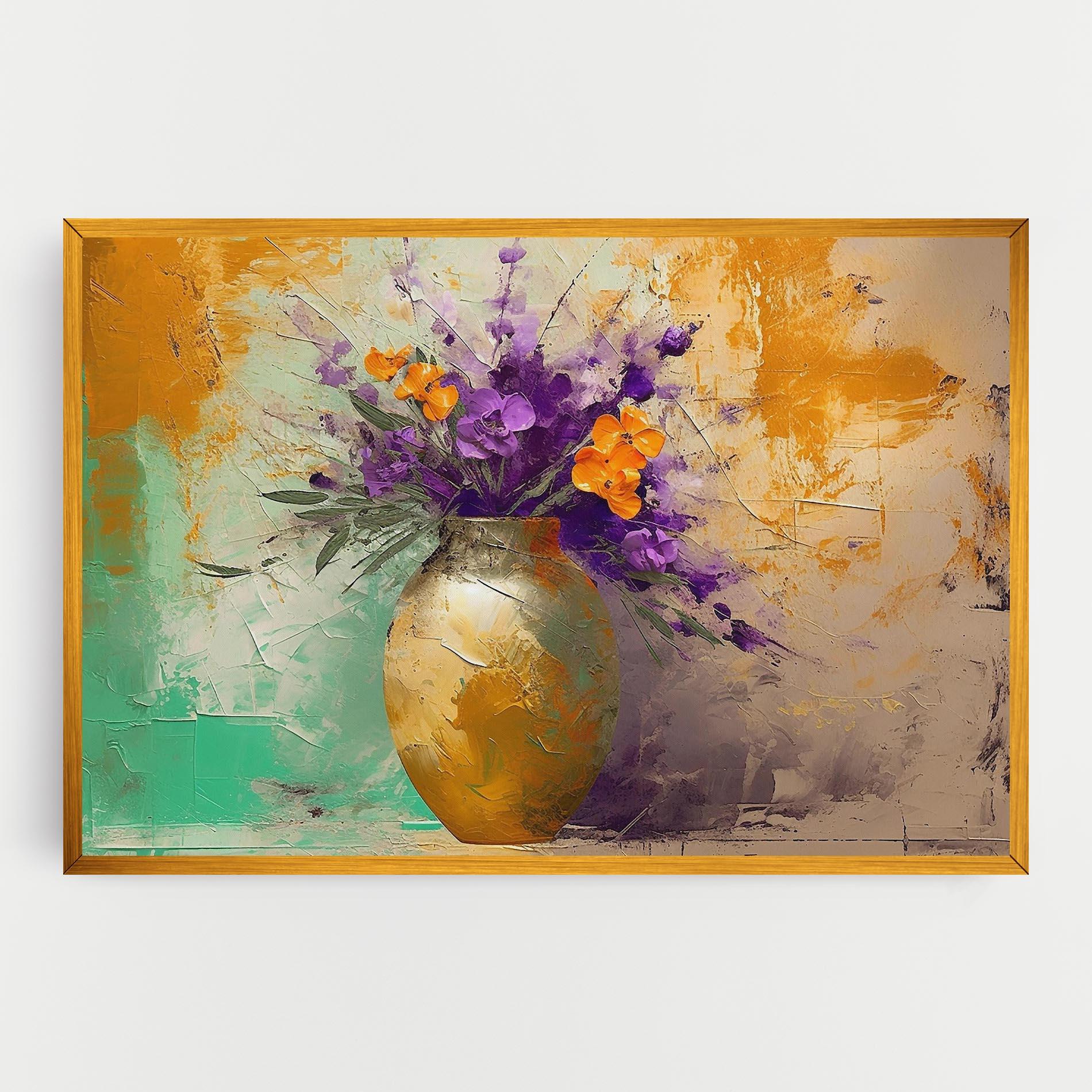 Leinwandbild Purple Orange Plant Vase mockup 0