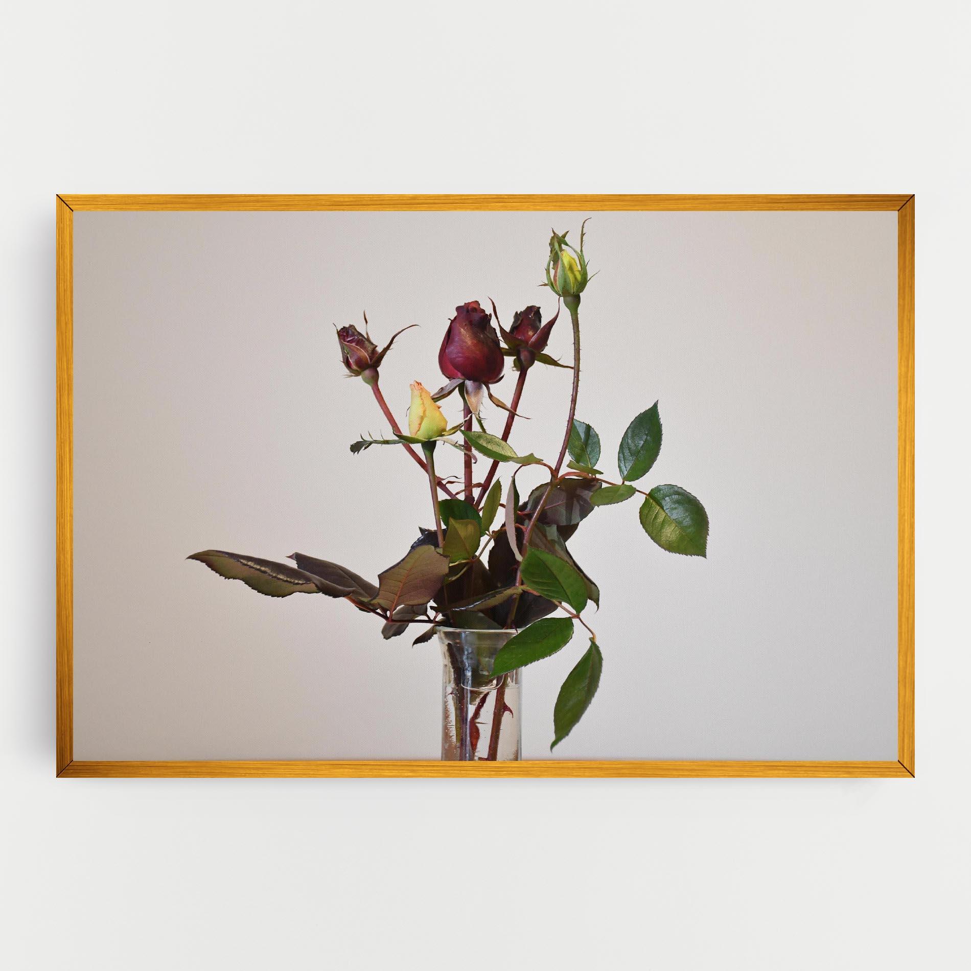 Leinwandbild Roses Vase mockup 0