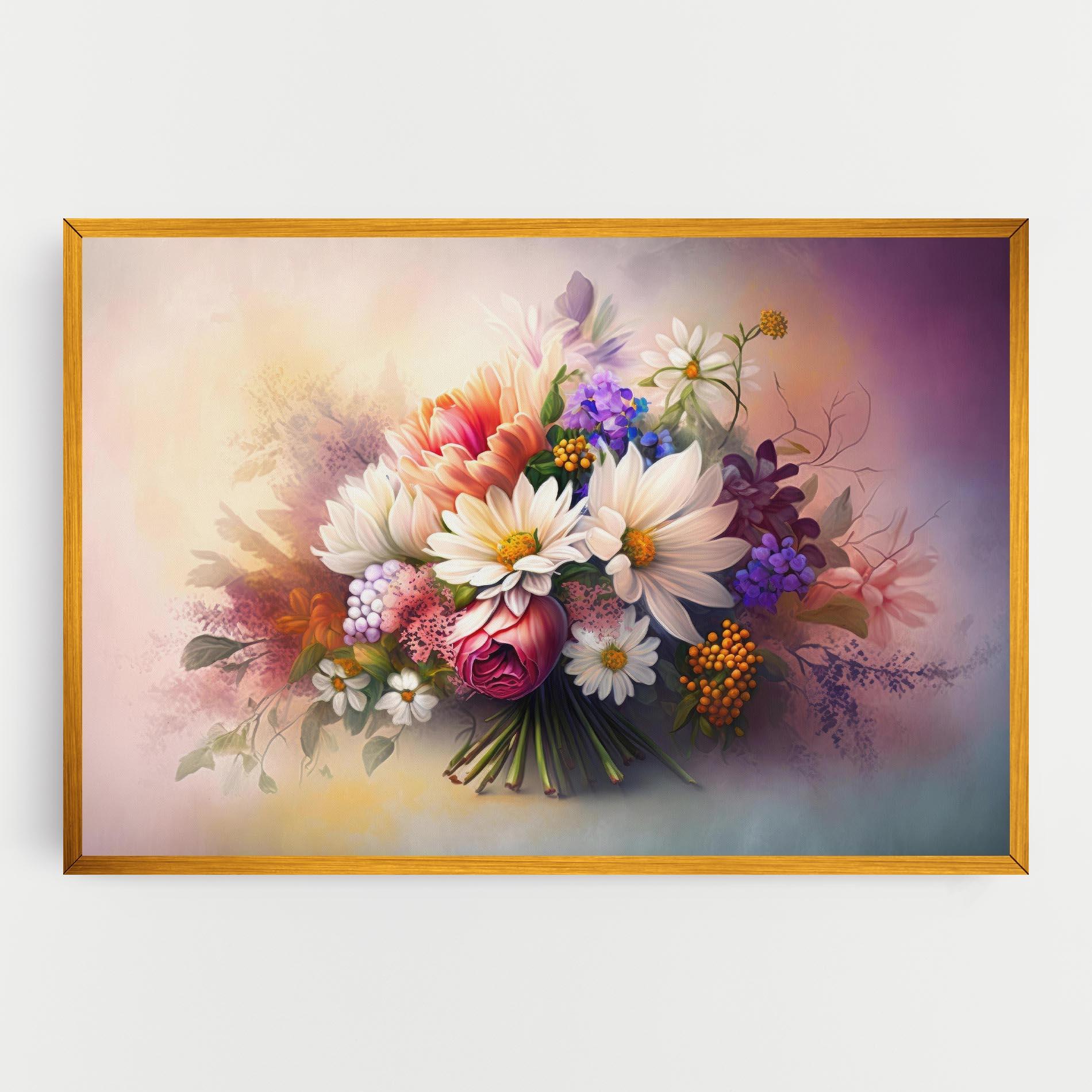 Leinwandbild Vecteezy_ai Generated Bouquet Of Fresh Spring Flowers On Light_23373362_865 mockup 0