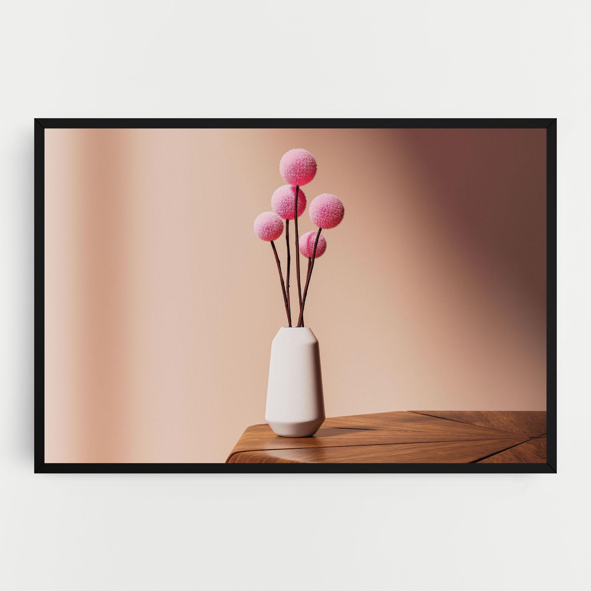 Leinwandbild Pink Circle Vase mockup 0