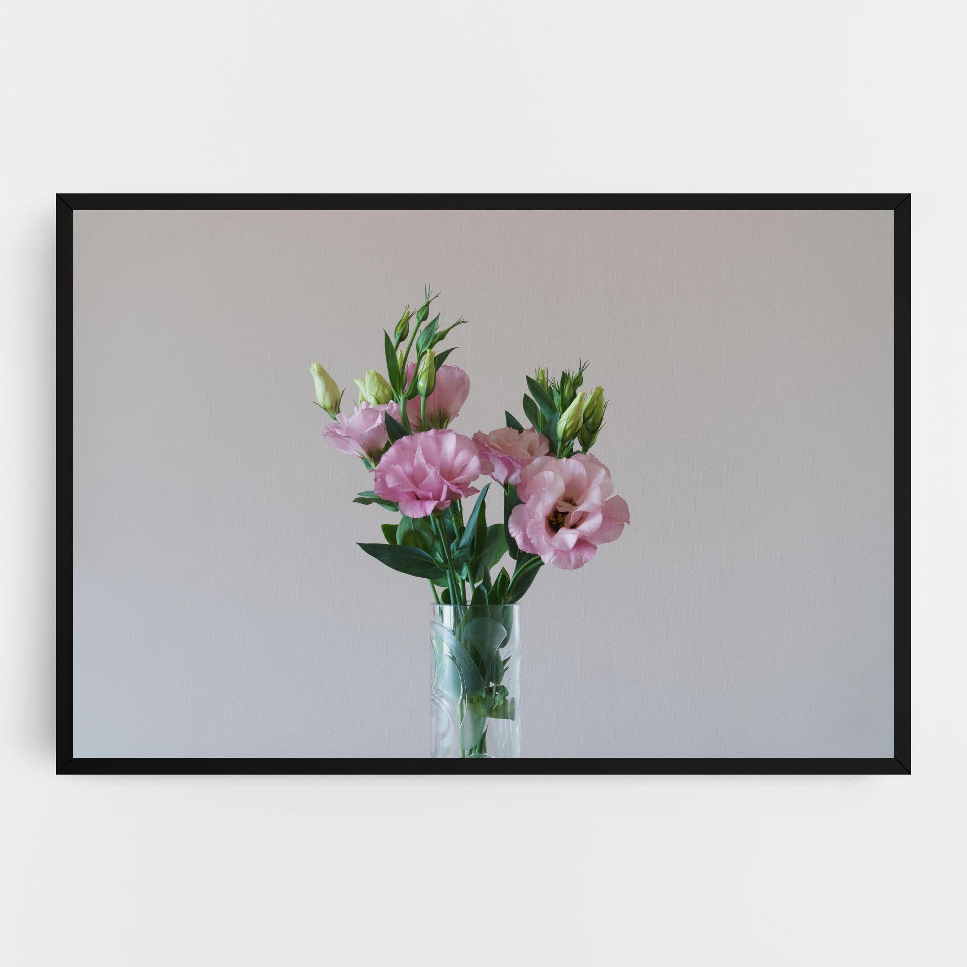 Leinwandbild Pretty Pink Flower Vase mockup 0