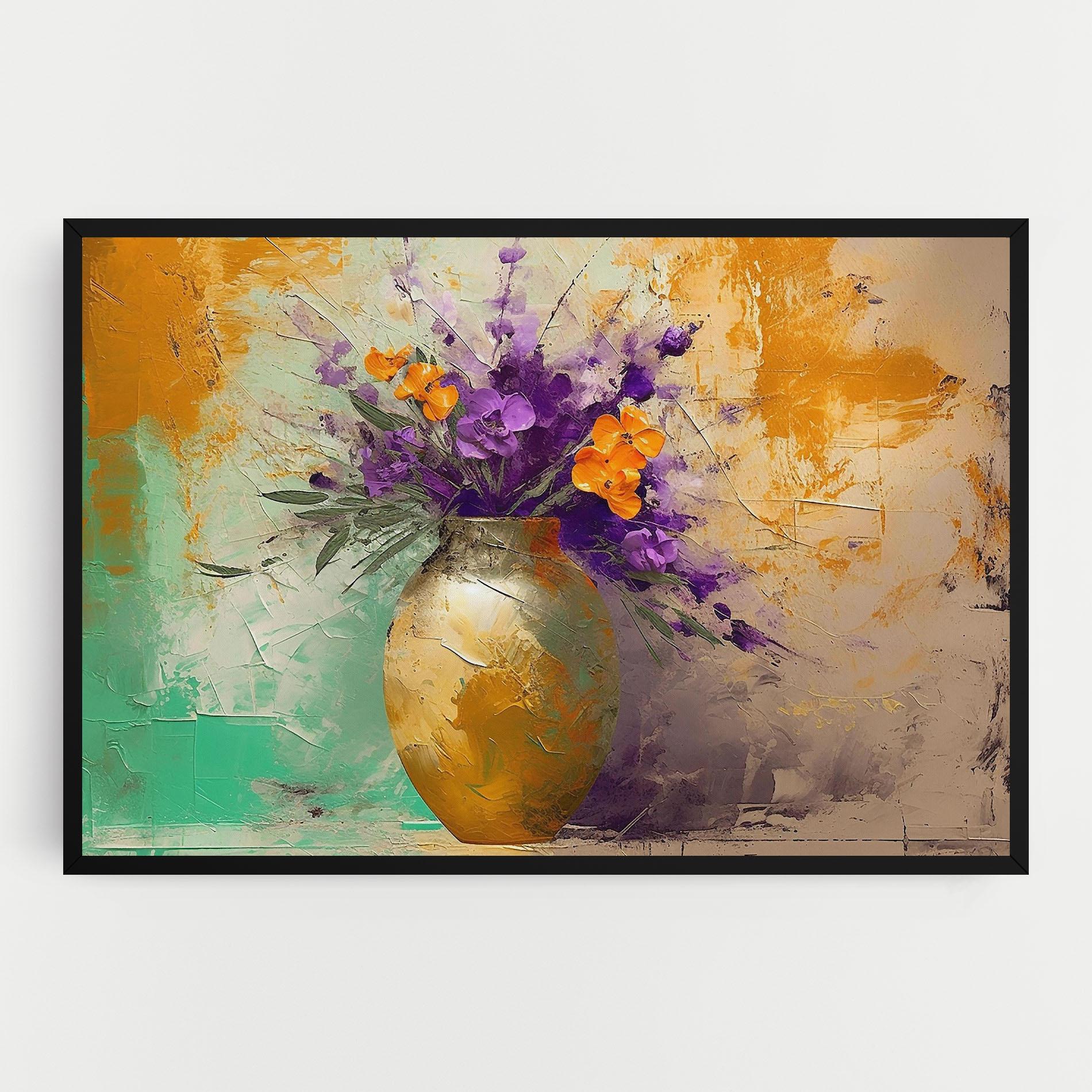 Leinwandbild Purple Orange Plant Vase mockup 0
