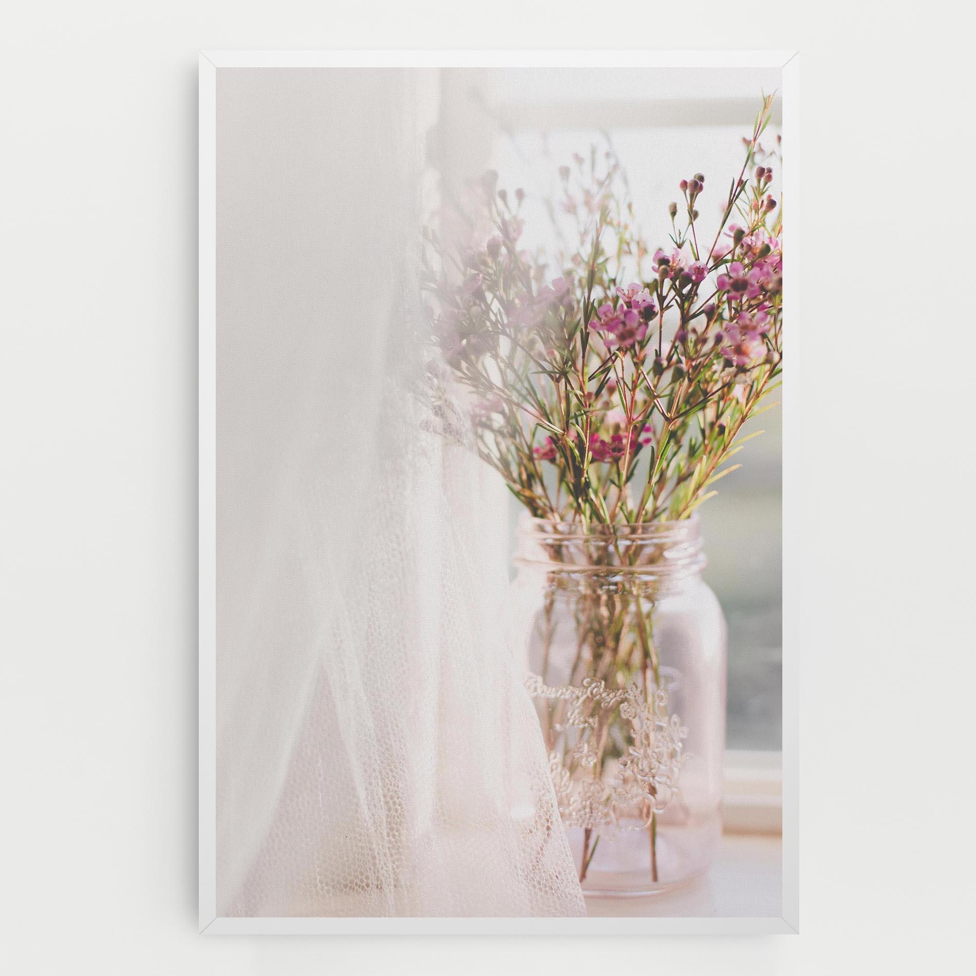 Leinwandbild Field Flowers Vase mockup 0