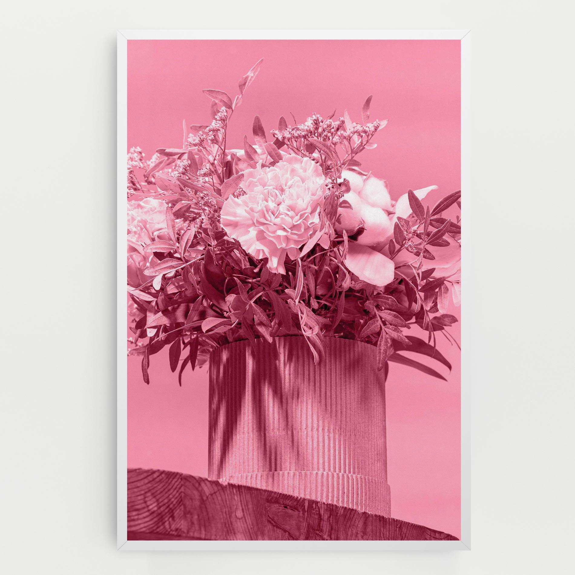 Leinwandbild Pink Light Vase mockup 0