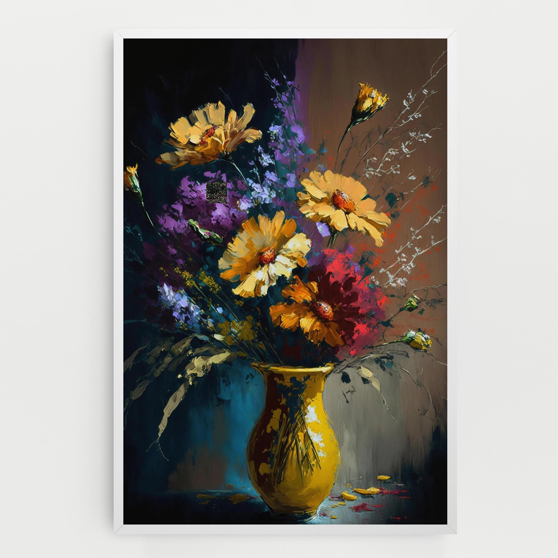 Leinwandbild Yellow Art Vase mockup 0