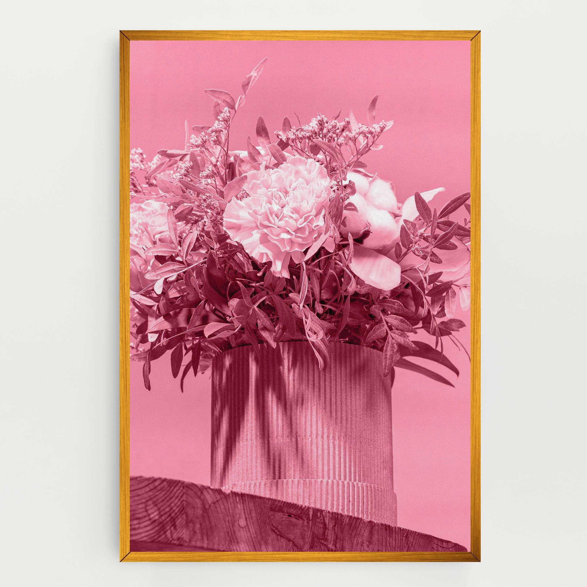 Leinwandbild Pink Light Vase mockup 0