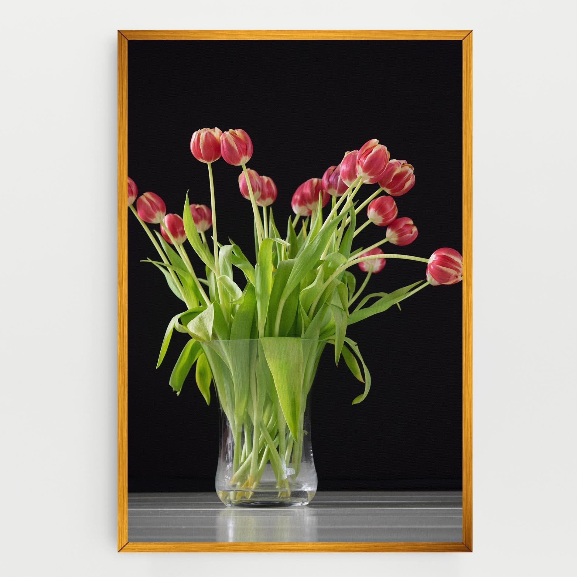 Leinwandbild Tiny Tulips Vase mockup 0