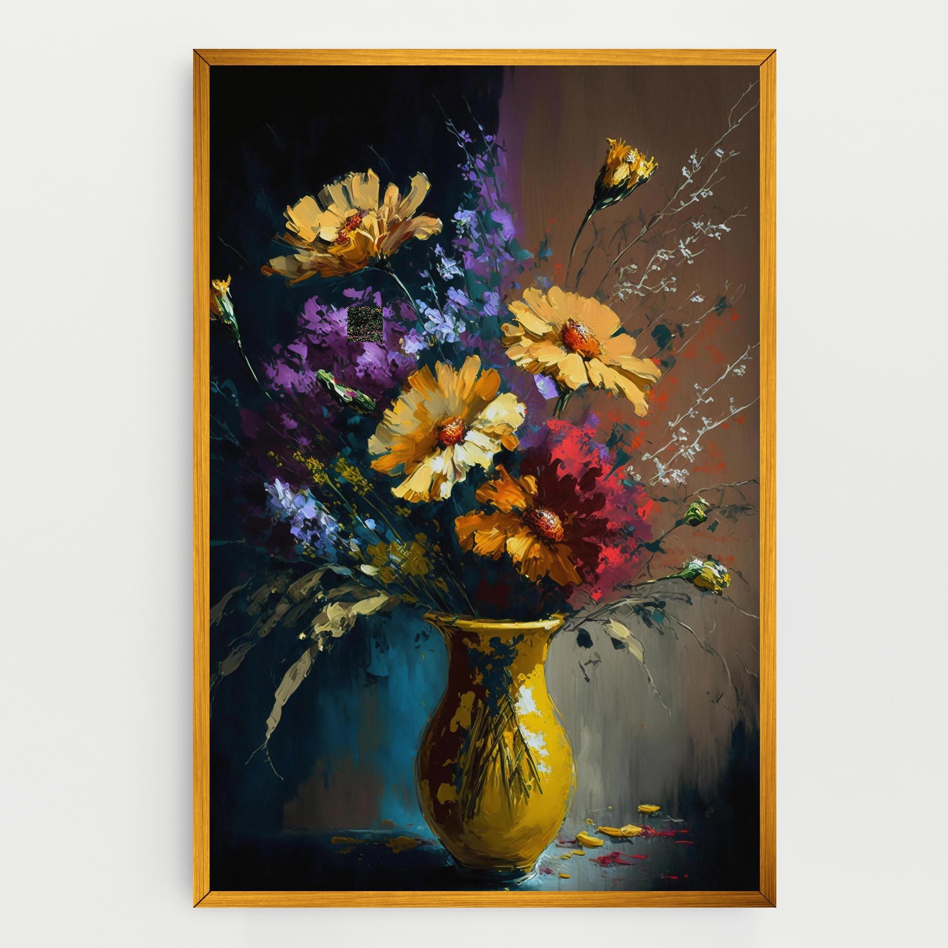 Leinwandbild Yellow Art Vase mockup 0