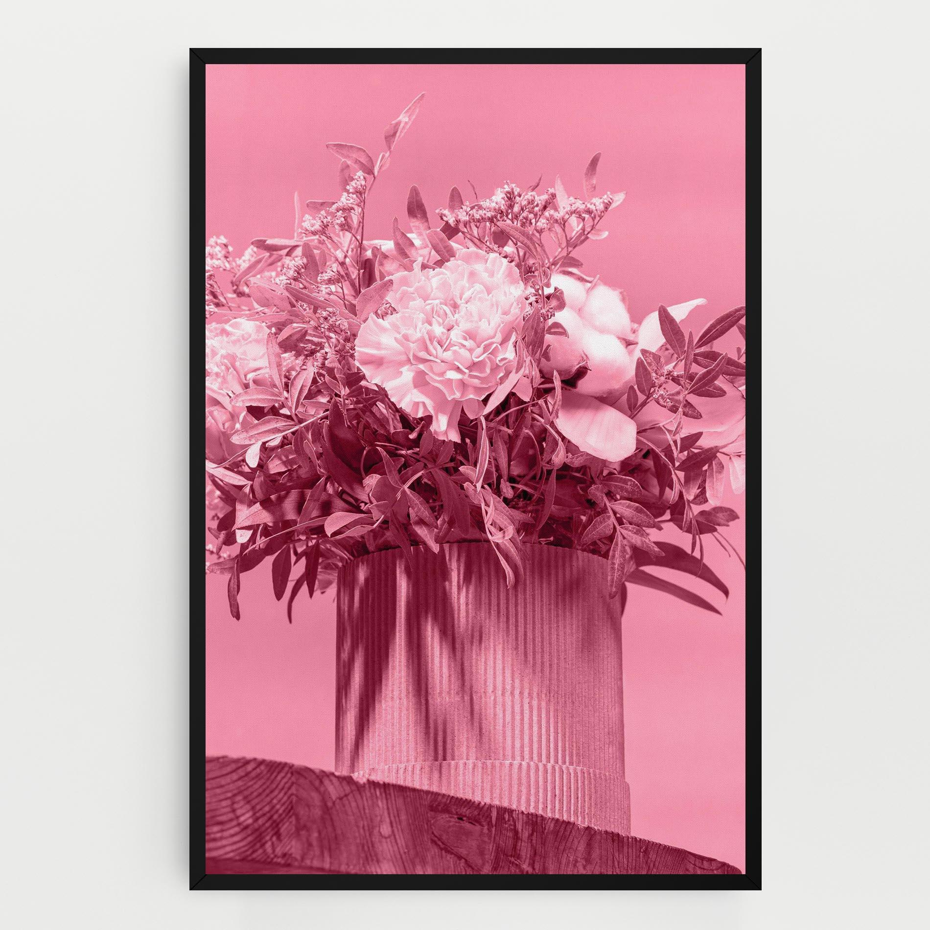 Leinwandbild Pink Light Vase mockup 0