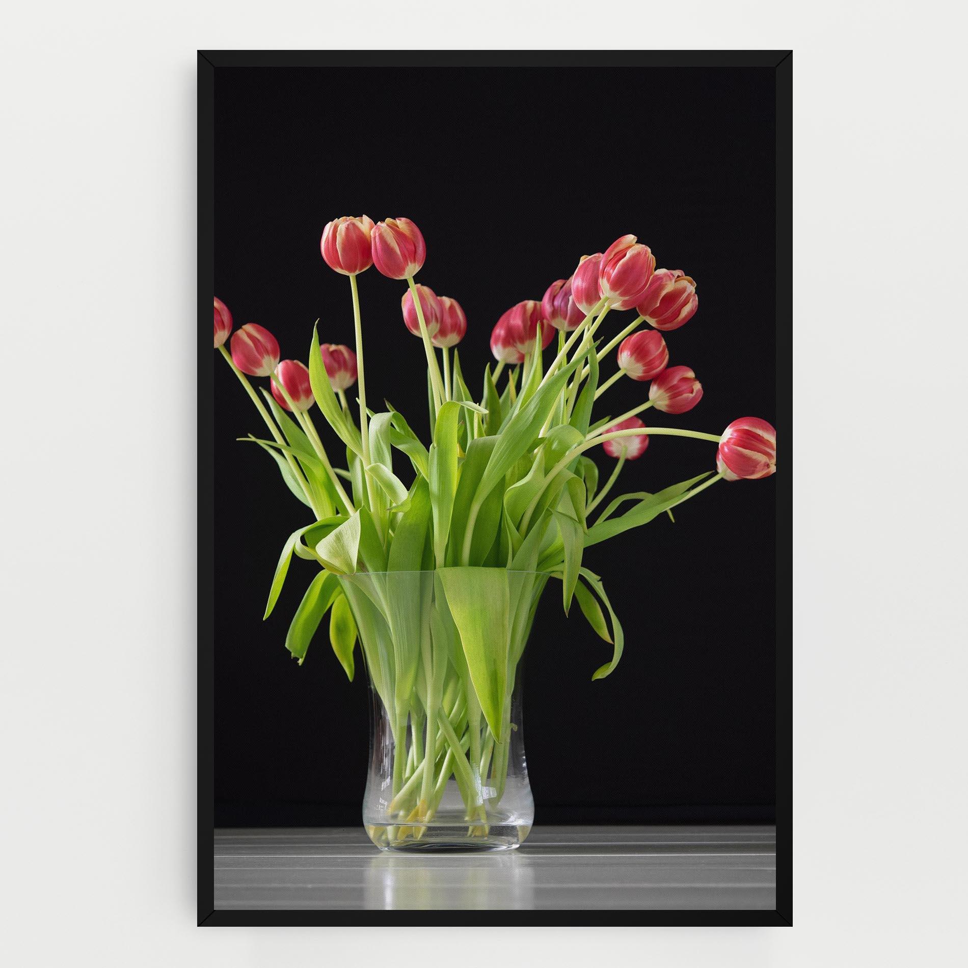 Leinwandbild Tiny Tulips Vase mockup 0
