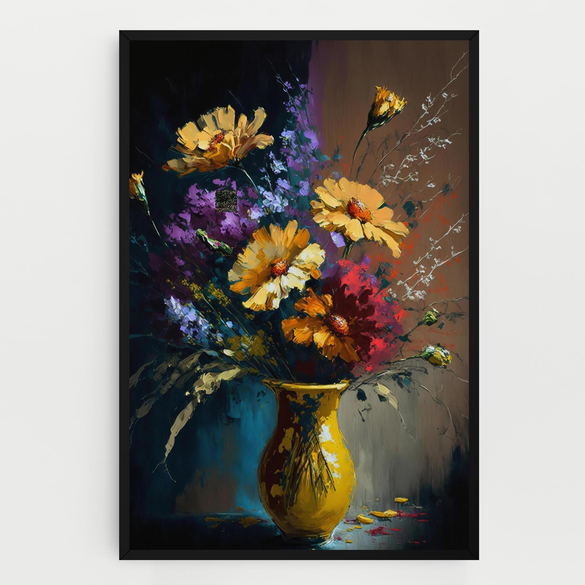Leinwandbild Yellow Art Vase mockup 0